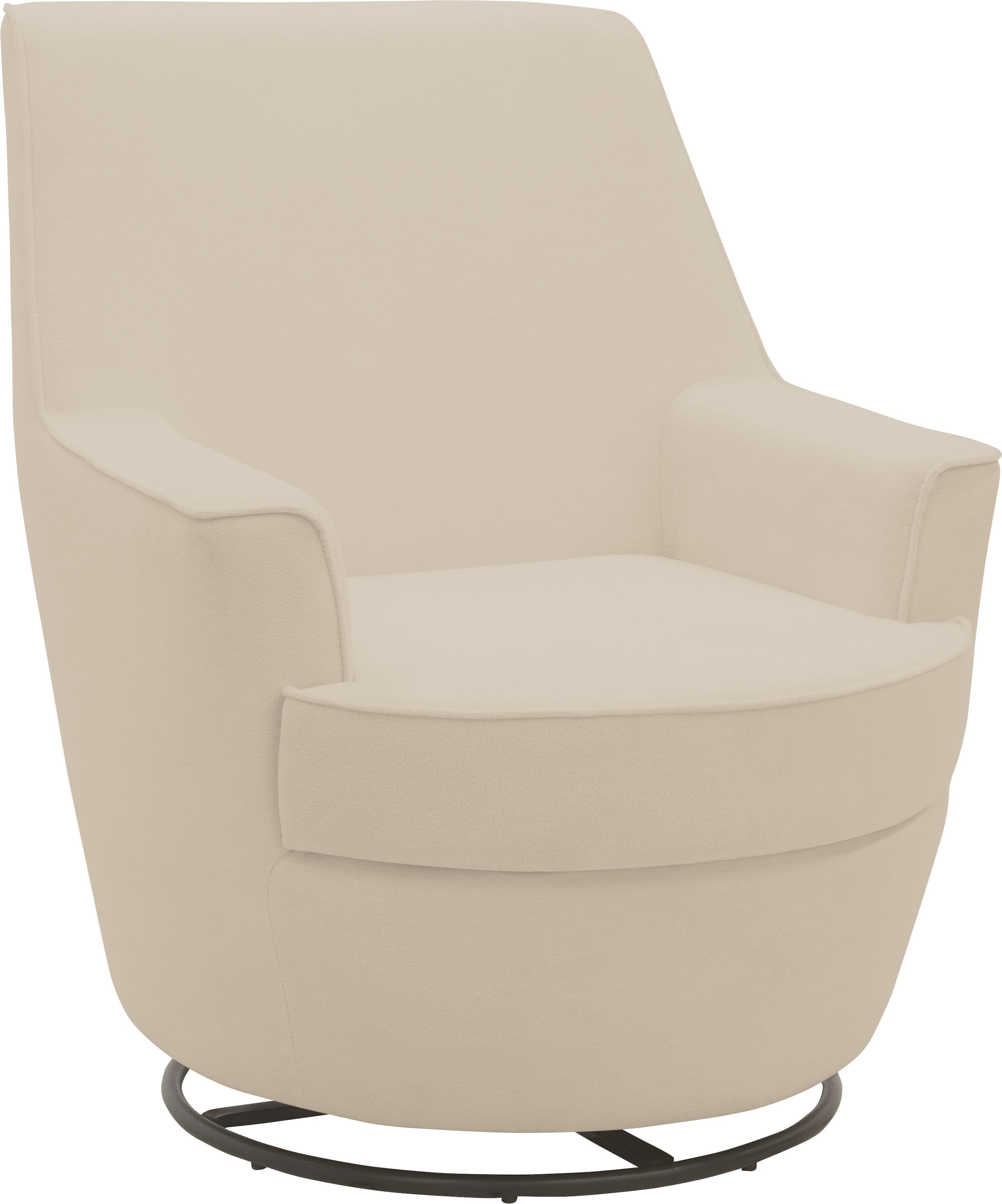INOSIGN Drehsessel »HETTY, Drehsessel mit Wippfunktion und Hocker; Lesesessel, Armsessel«, (Set, 2 St.), mit Dreh/Wippfunktion, mit Federkern, in Cord und Microfaser