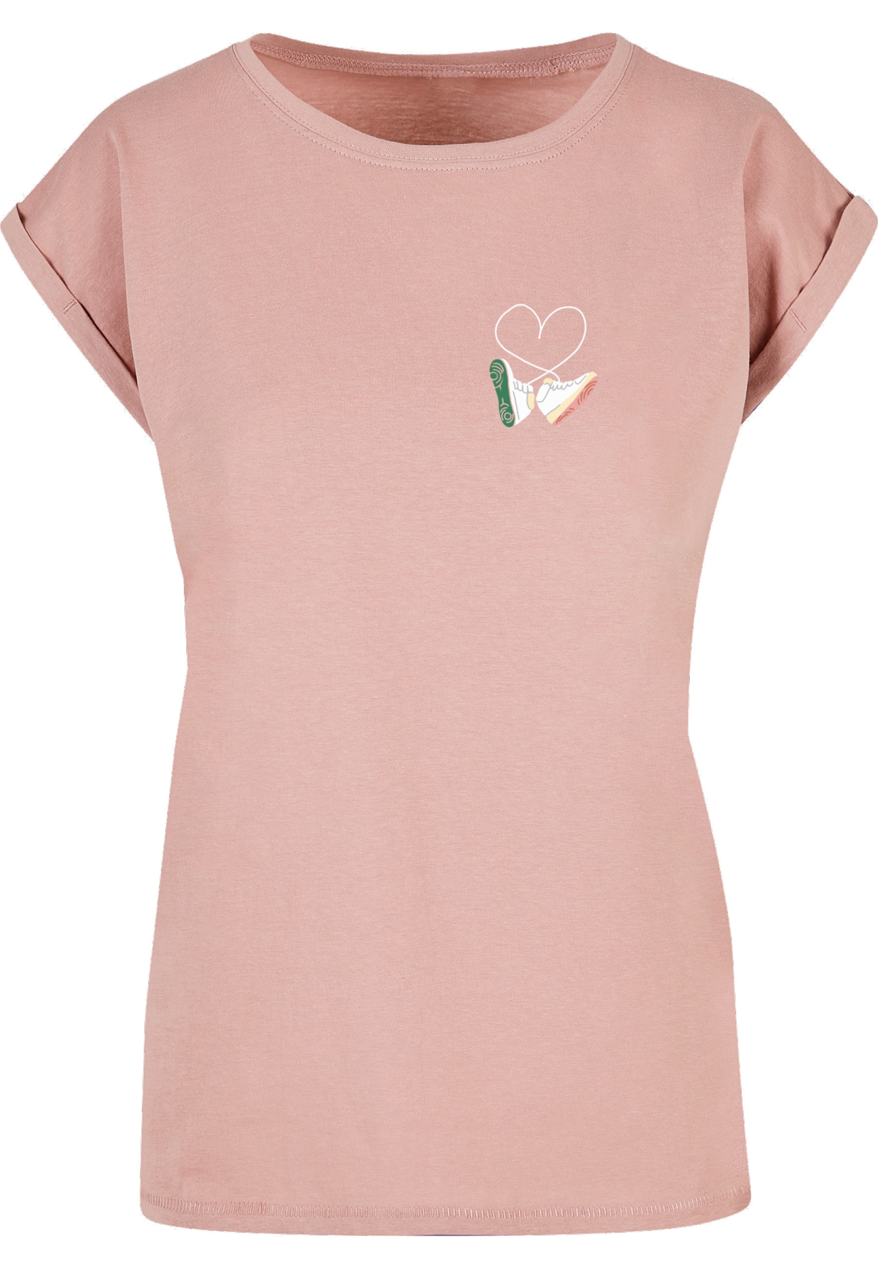 MisterTee Kurzarmshirt "MisterTee Damen Ladies Kicks Love EMB Tee" 1 Stk.