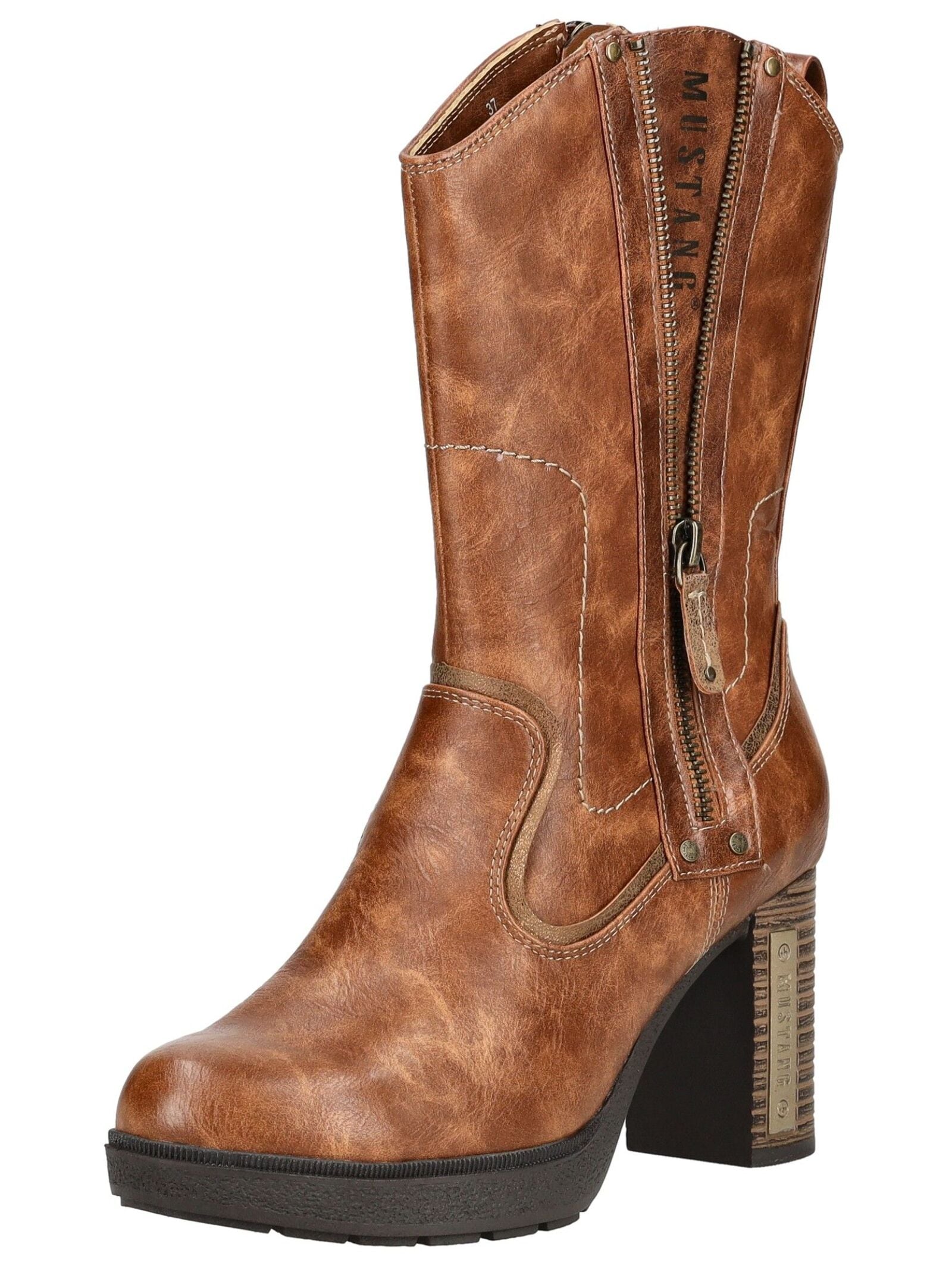 Mustang Shoes High-Heel-Stiefel "Mustang Shoes Stiefel Lederimitat" günstig online kaufen