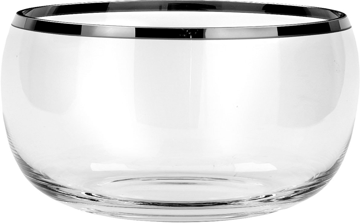 Fink Servierschale "PLATINUM", 1 tlg., aus Glas, mit mandbemalter Platinumauflage