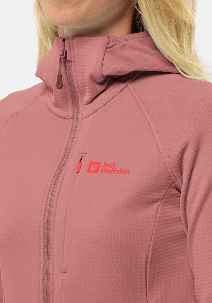 Jack Wolfskin Fleecejacke »KOLBENBERG HOODED FZ W«, mit Kapuze