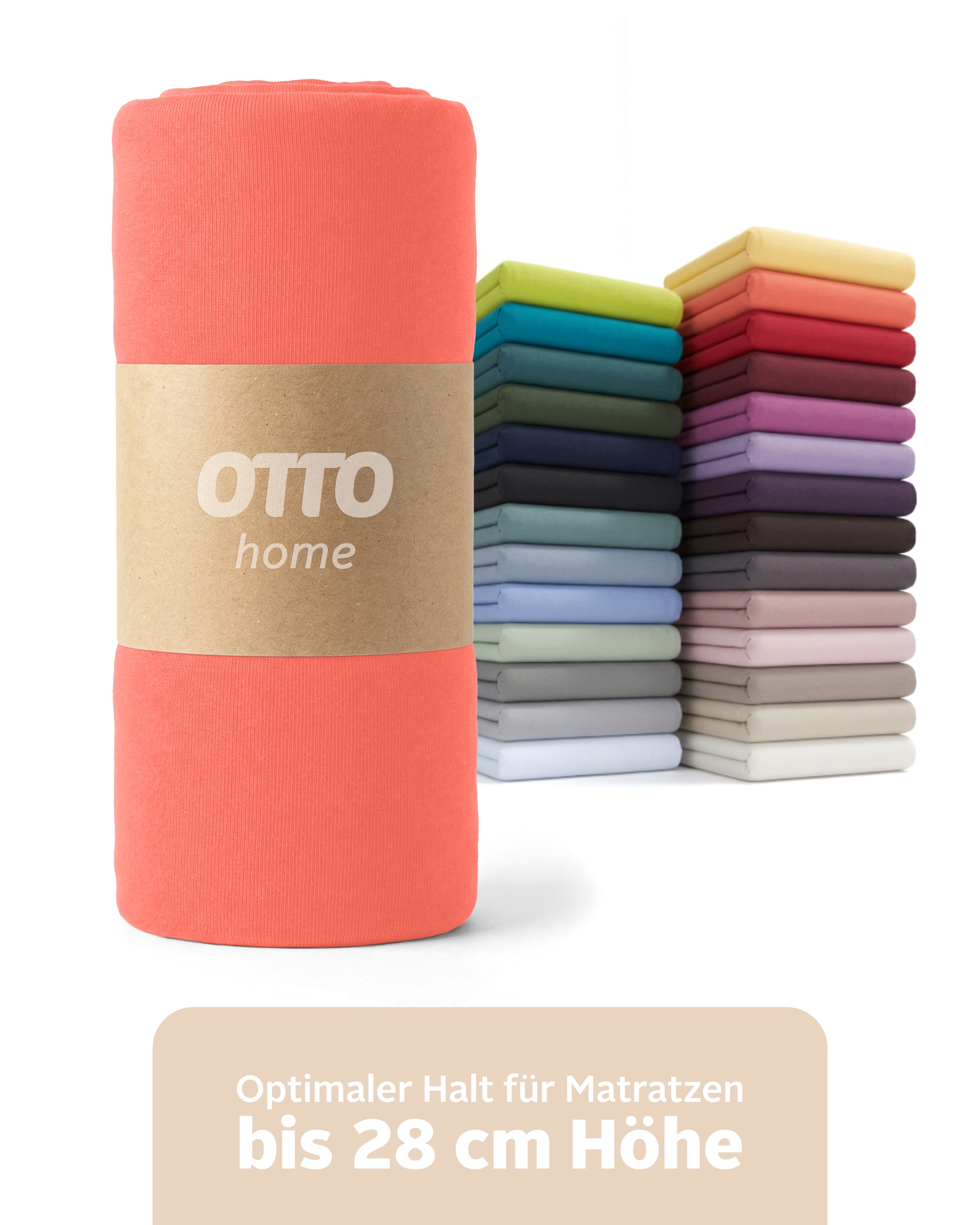 OTTO home "BLACKBERRY in PREMIUM und BASIC Qualität, 100% Baumwolle" für hohe Matratzen bis 28 cm, Bettlaken, Spannbetttuch, Boxspring