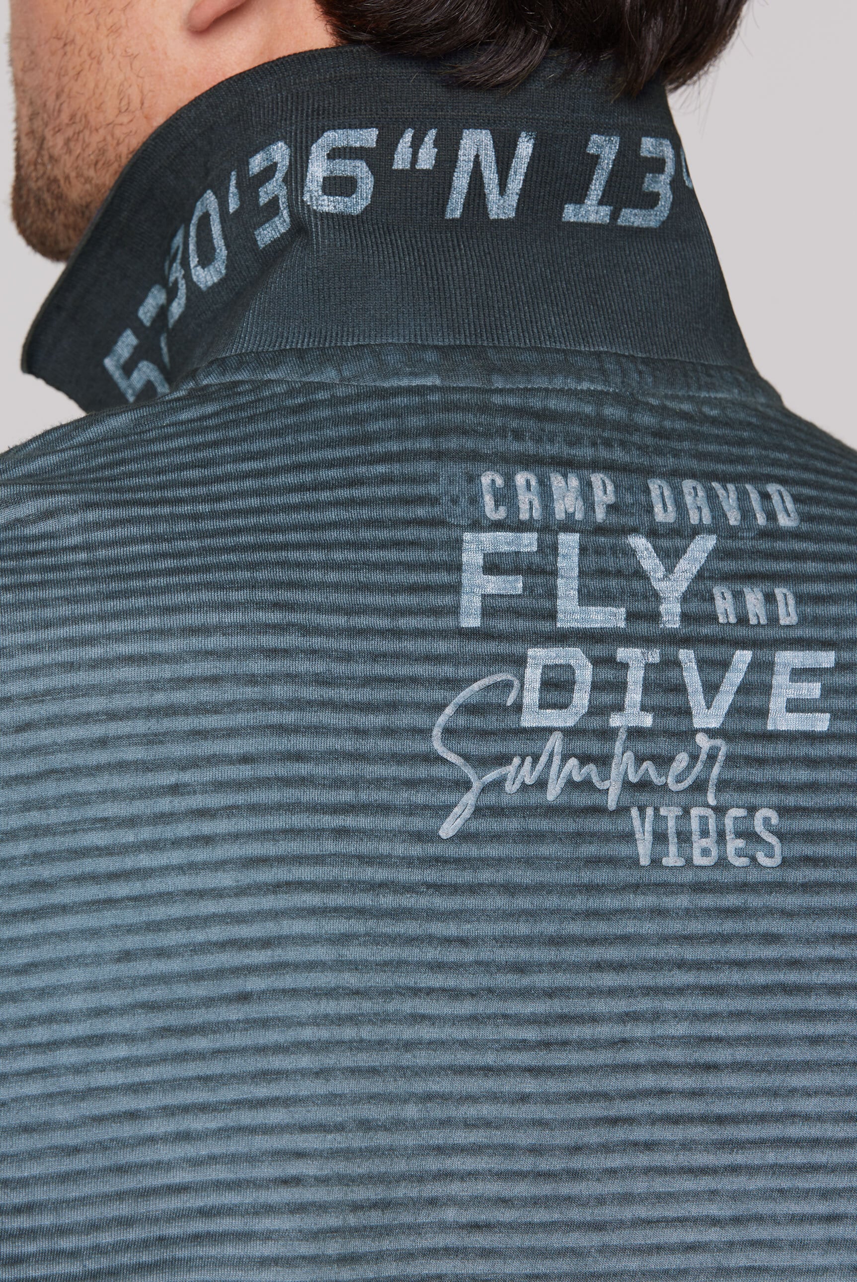 CAMP DAVID Poloshirt, mit Seitenschlitze