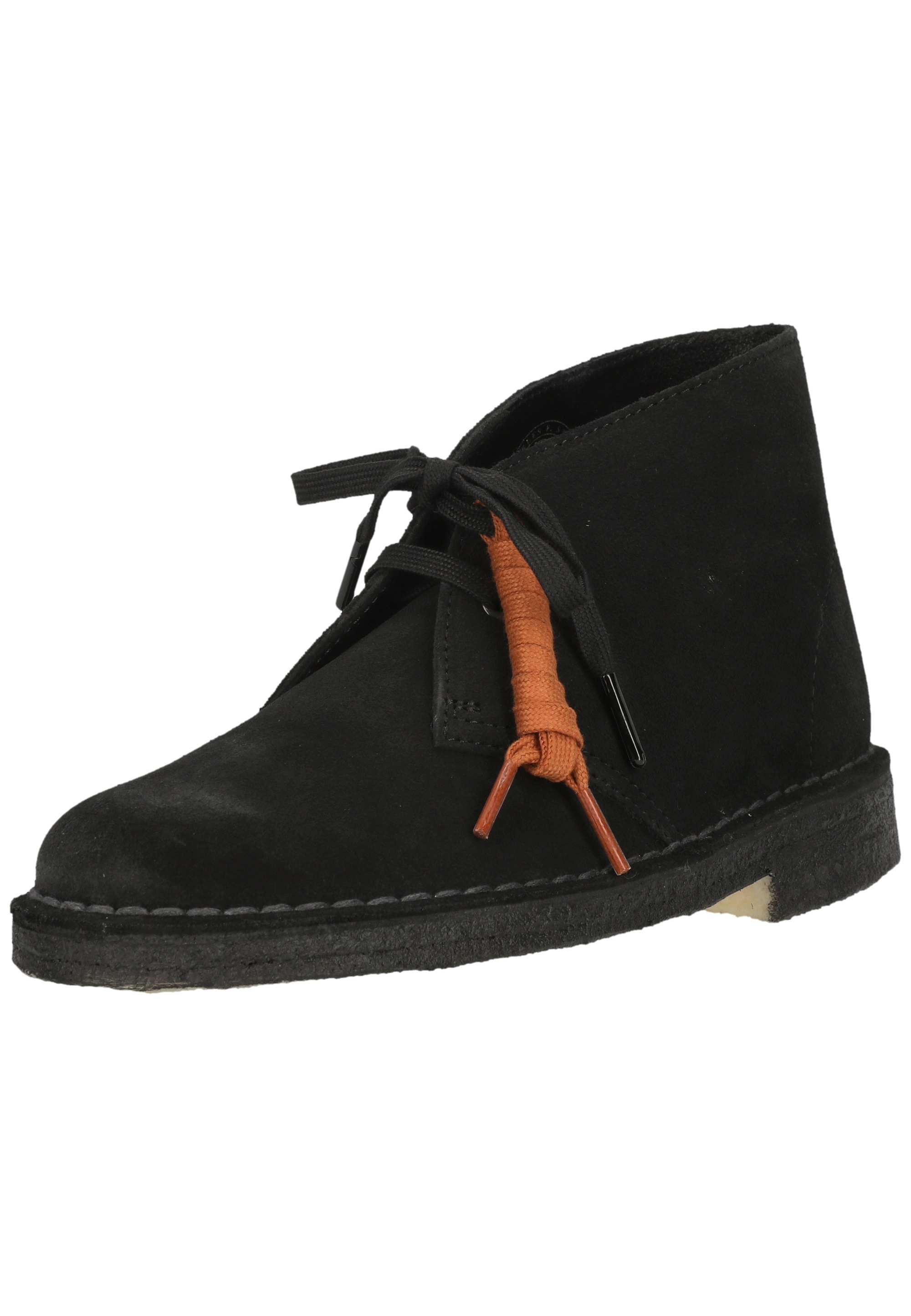 Clarks Schnürschuh "Desert Boot. Black Sde" mit griffiger Laufsohle