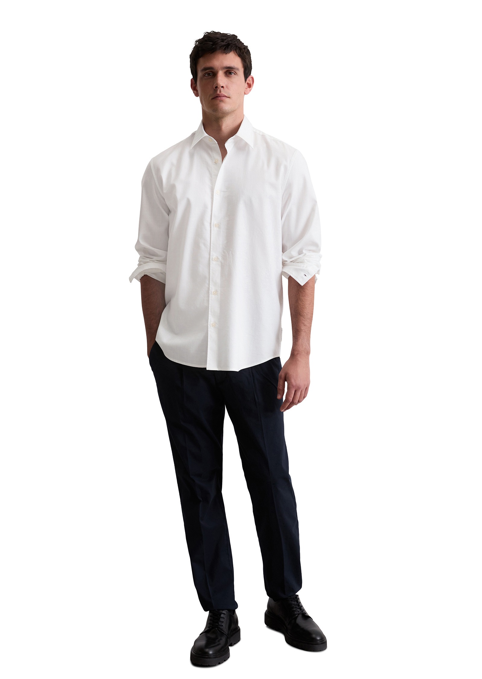 Marc O'Polo Langarmhemd »aus Bio-Baumwolle und TENCEL™ Lyocell«