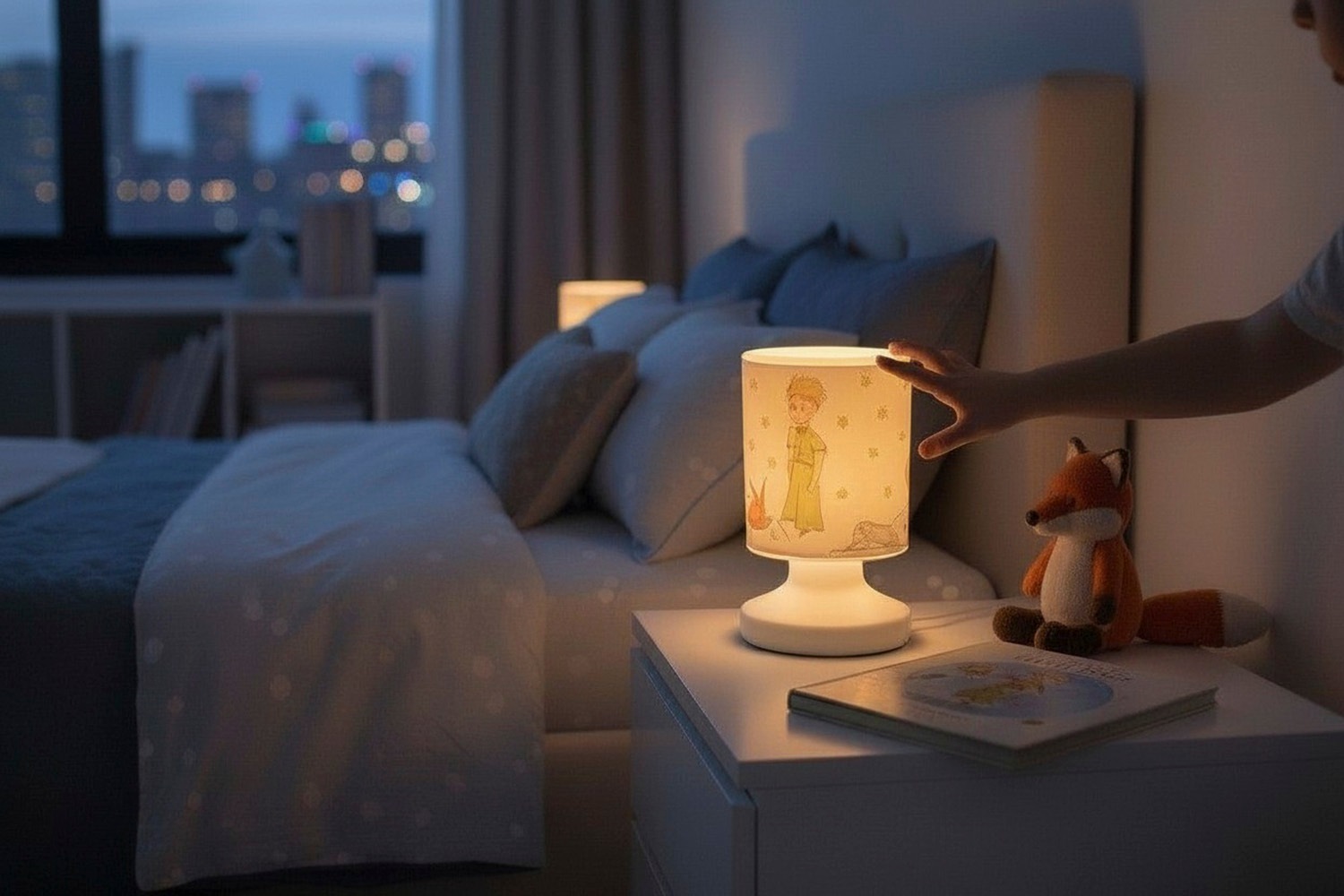 niermann LED Nachttischlampe »Kinderlampe mit Motiv "Der kleine Prinz",Akku-Leuchte für Kinderzimmer« LED-Modul 1 Stk. Warmweiß kabellos nutzbar, per USB aufladbar