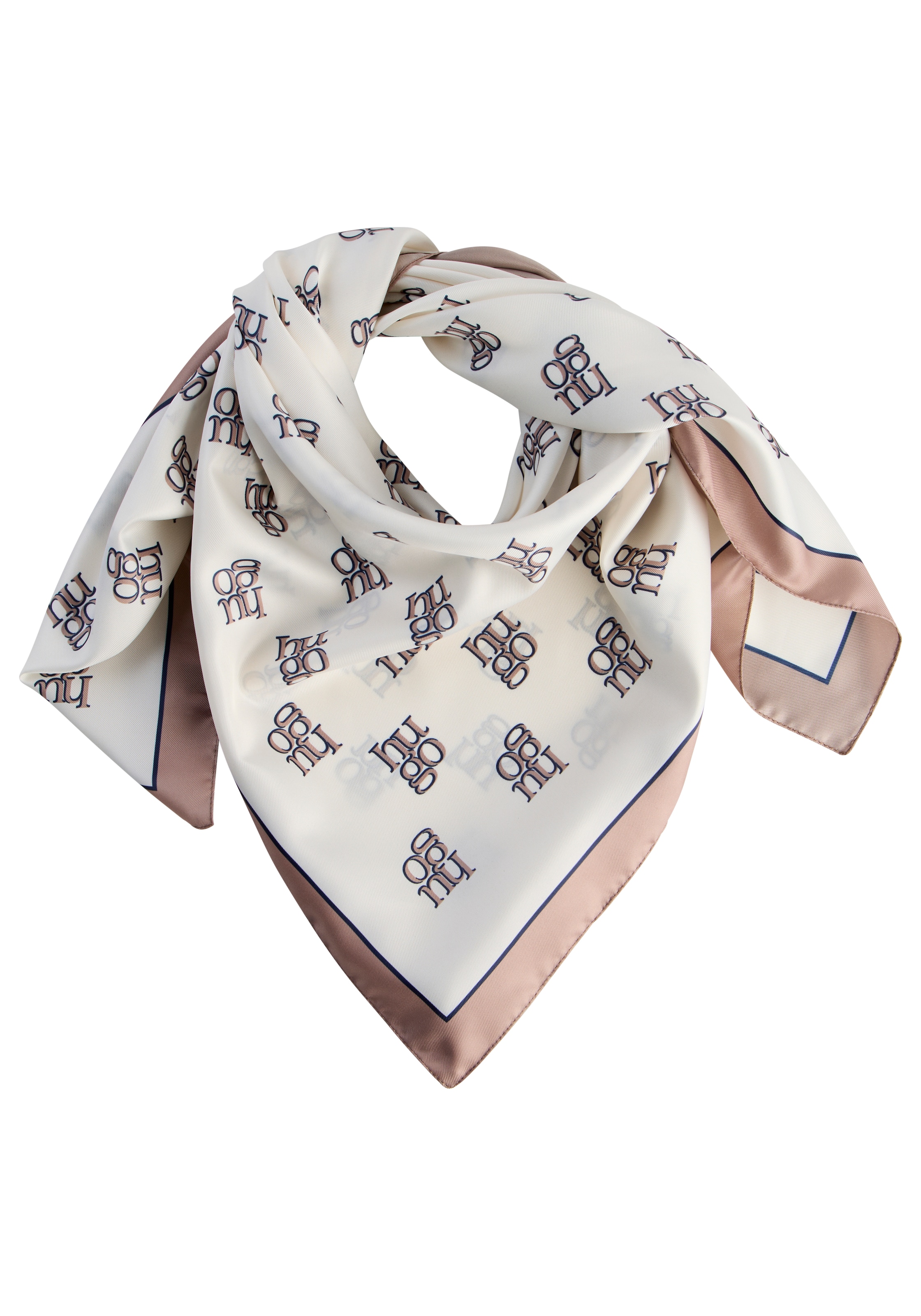HUGO Halstuch "Auraize 90*90" mit Print und HUGO Schriftzug günstig online kaufen