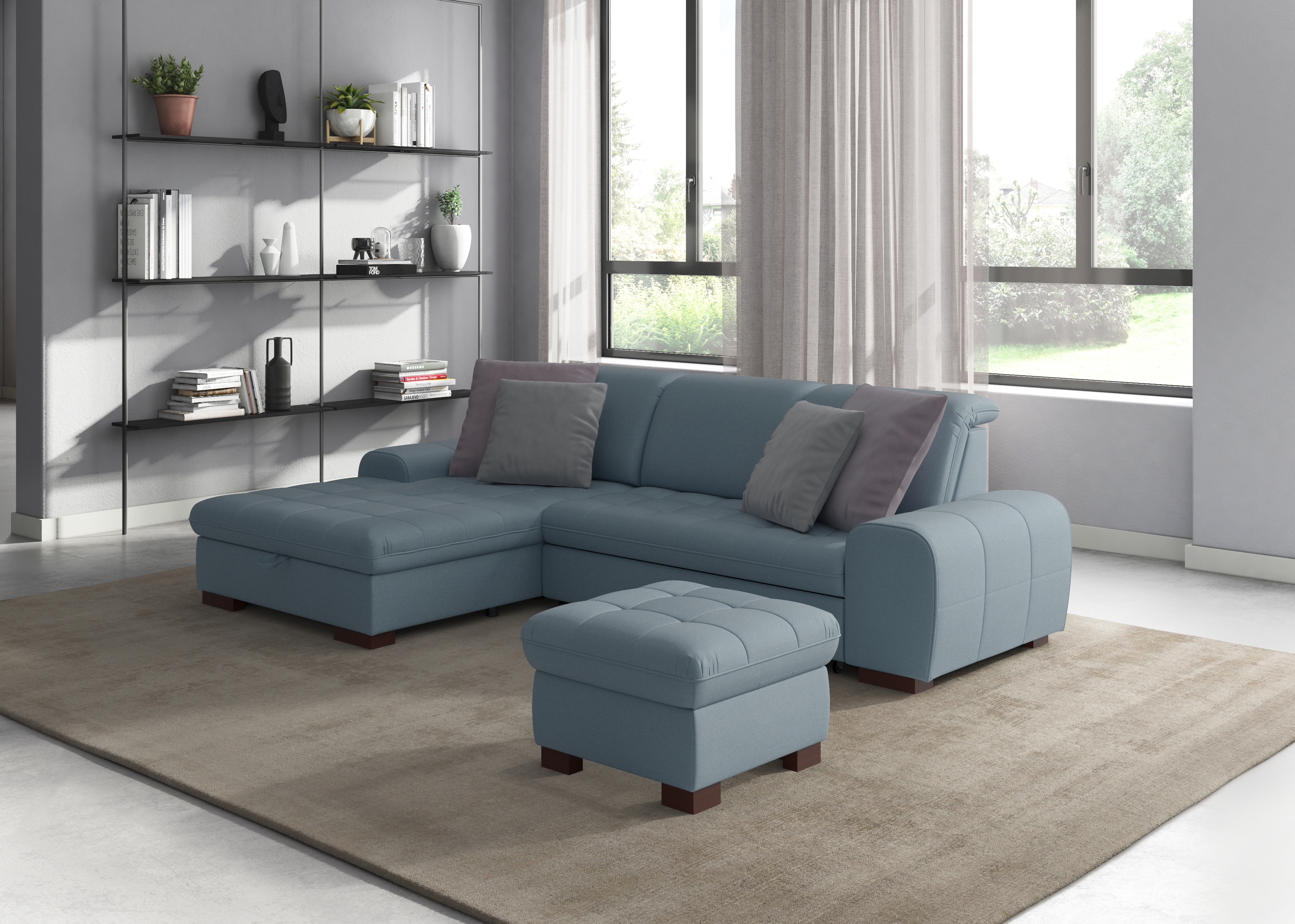 sit&more Ecksofa "Luxor L-Form" wahlweise mit Schlaffunktion, Bettkasten und Kopfteilverstellung