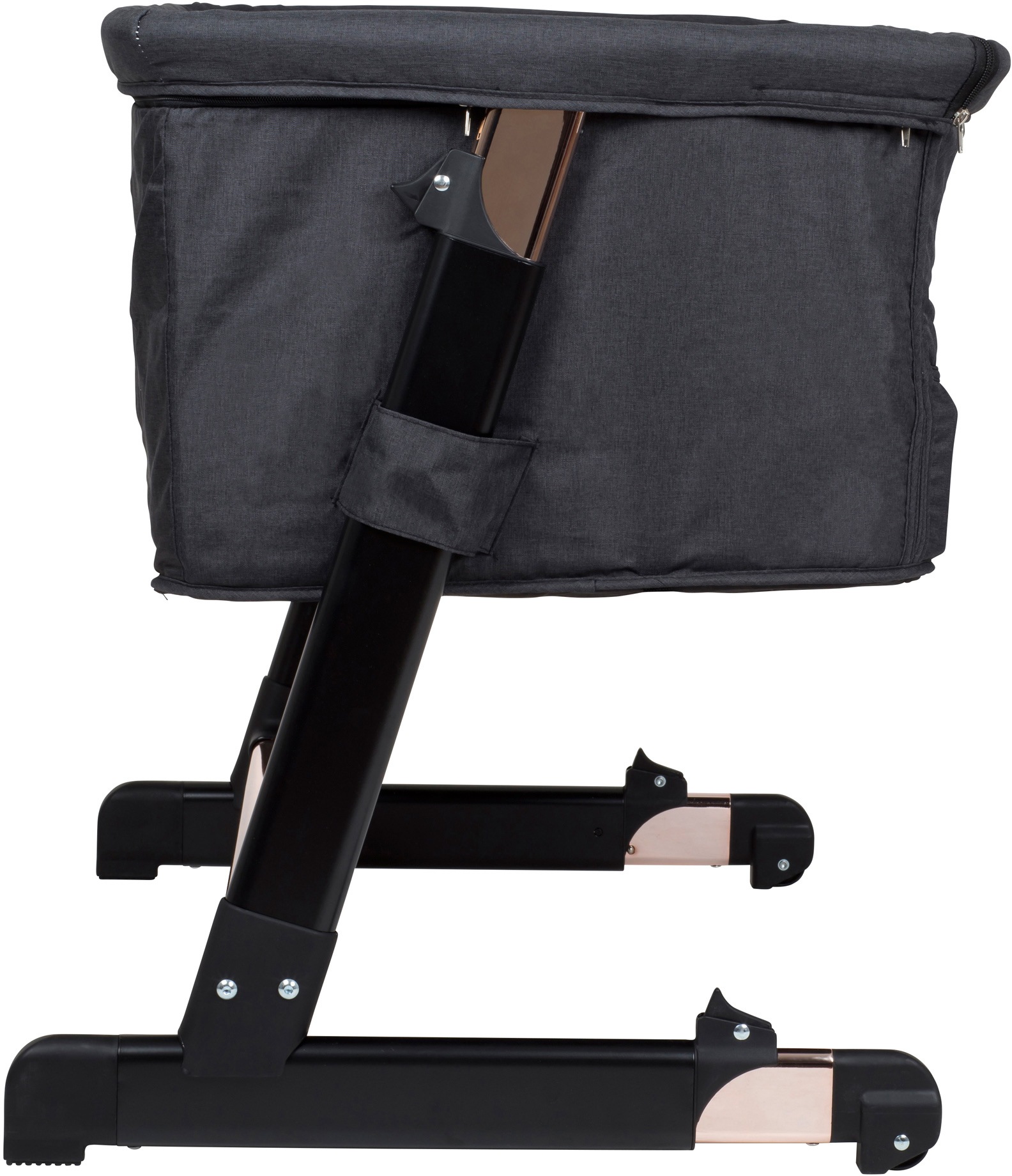 Thumbnail - BabyGo Beistellbett "Together, goldfarben/schwarz" faltbar