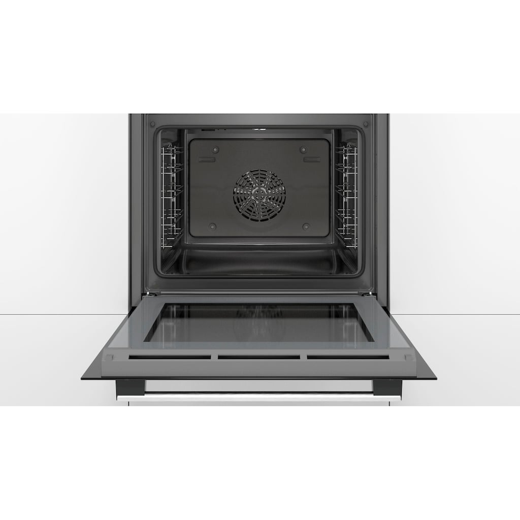 BOSCH Einbaubackofen »HBA533BS1«, 4, HBA533BS1, mit Teleskopauszug nachrüstbar, ecoClean Direct