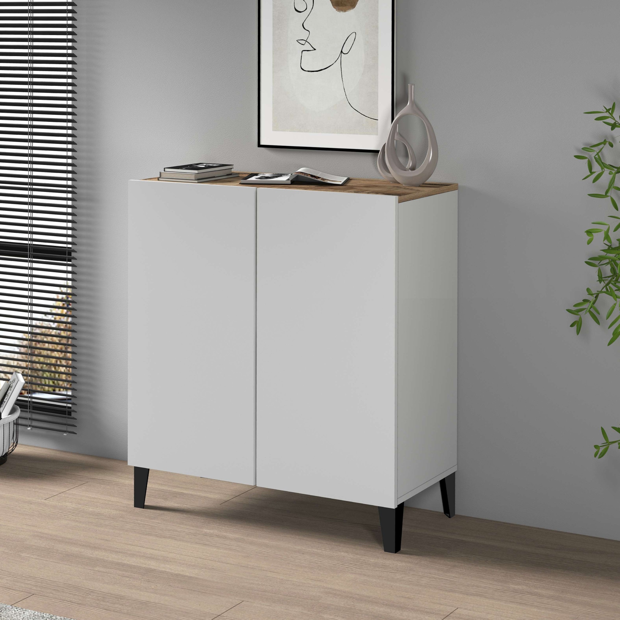 INOSIGN Aktenschrank »Sunrise Aktenschrank, Mehrzweckschrank, Büroschrank«, mit 2 Türen & 2 Fӓchern, Breite 79,2 cm, Made in Italy