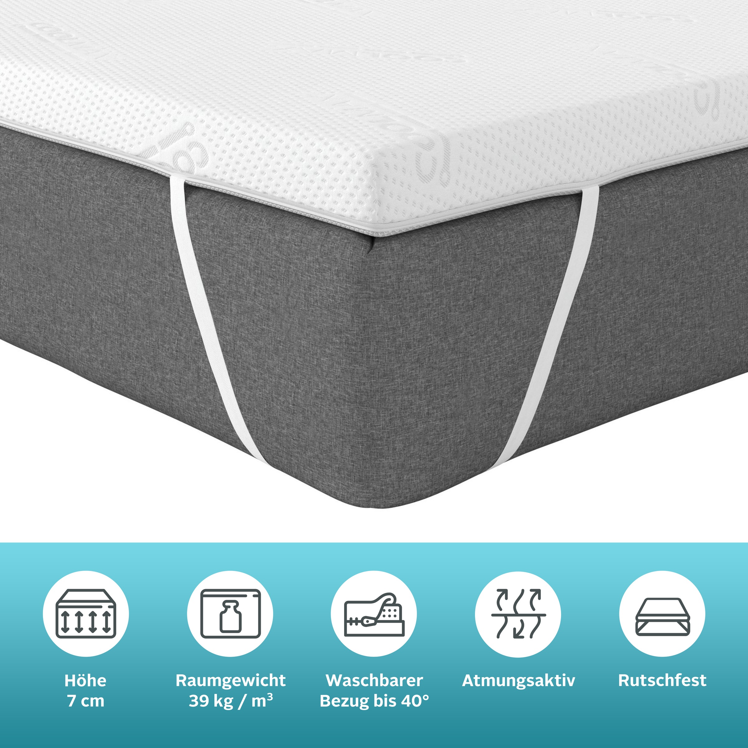 Thumbnail - Älgdröm Topper "Lasse, Topper 90x200 cm,180x200 cm", (1 St.), Matratze, Boxspringbett geeignet, ergonomisch