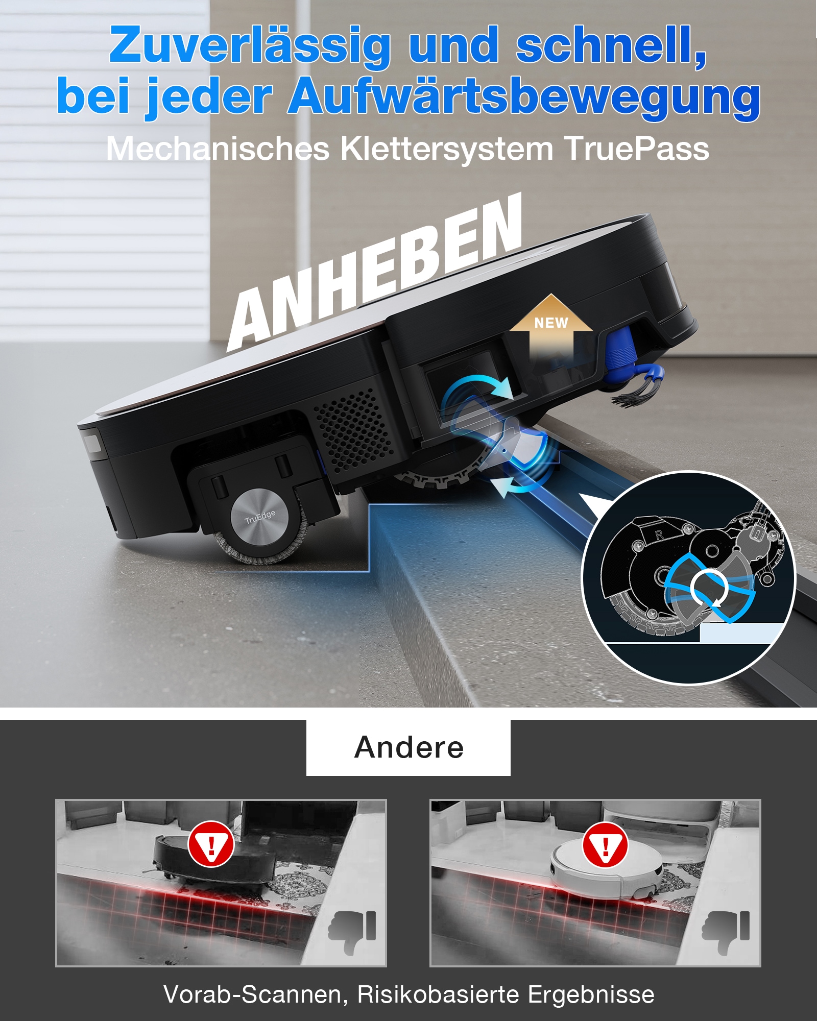 ECOVACS Saugroboter »mit Wischfunktion DEEBOT X11 OmniCyclone, 19.500 Pa, 18 l/s Luftstrom«, Schnellladefunktion, Wischrolle, beutellos