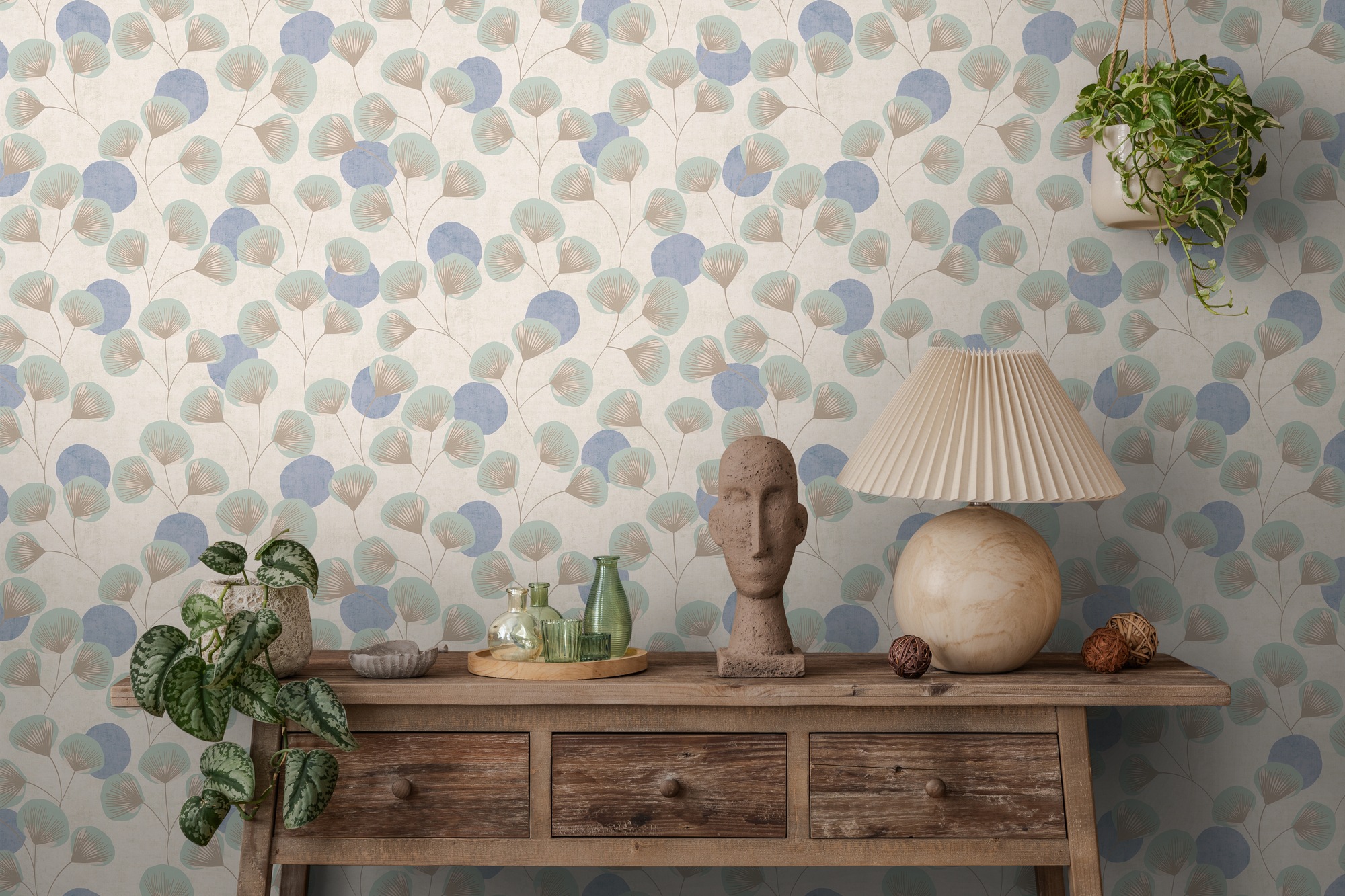 A.S. Création Vliestapete "Retro-Blumentapete mit stilisierten Blüten" matt strukturiert Elegante Blütenoptik für warme, charaktervolle Räume