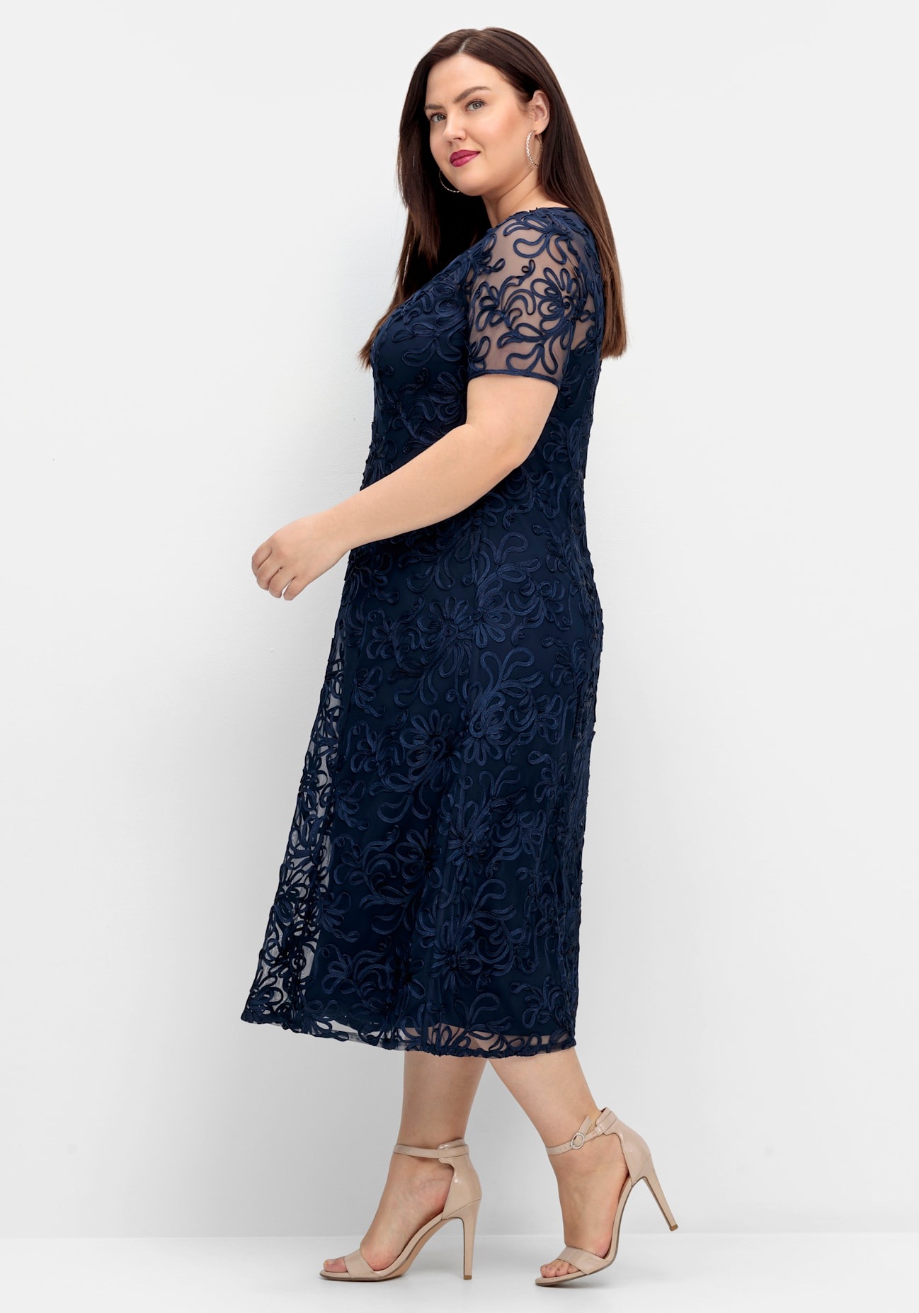 Sheego Abendkleid Blau 50 3