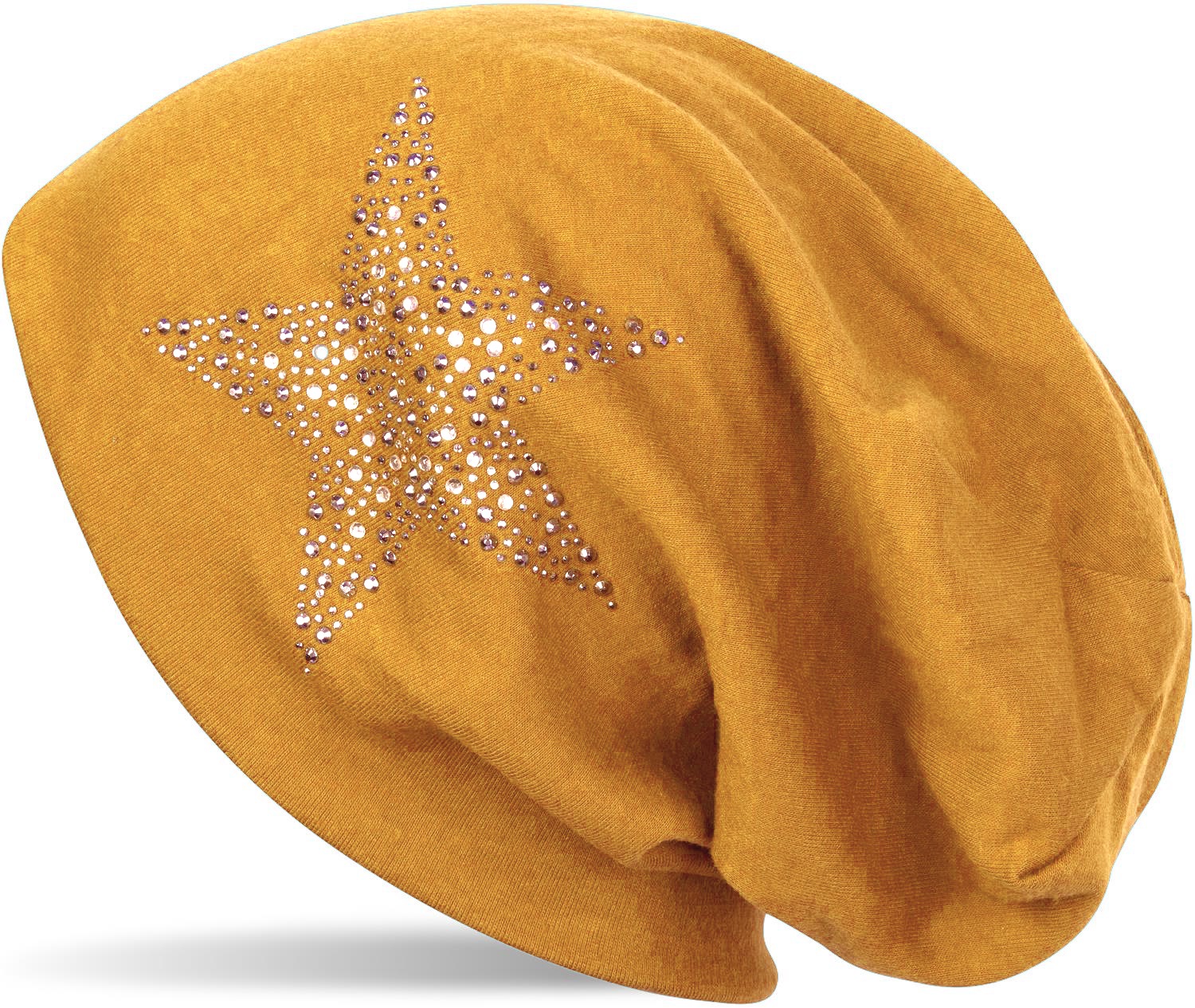 styleBREAKER Beanie "Beanie Mütze mit Strass Nieten Stern" 1 Stk.