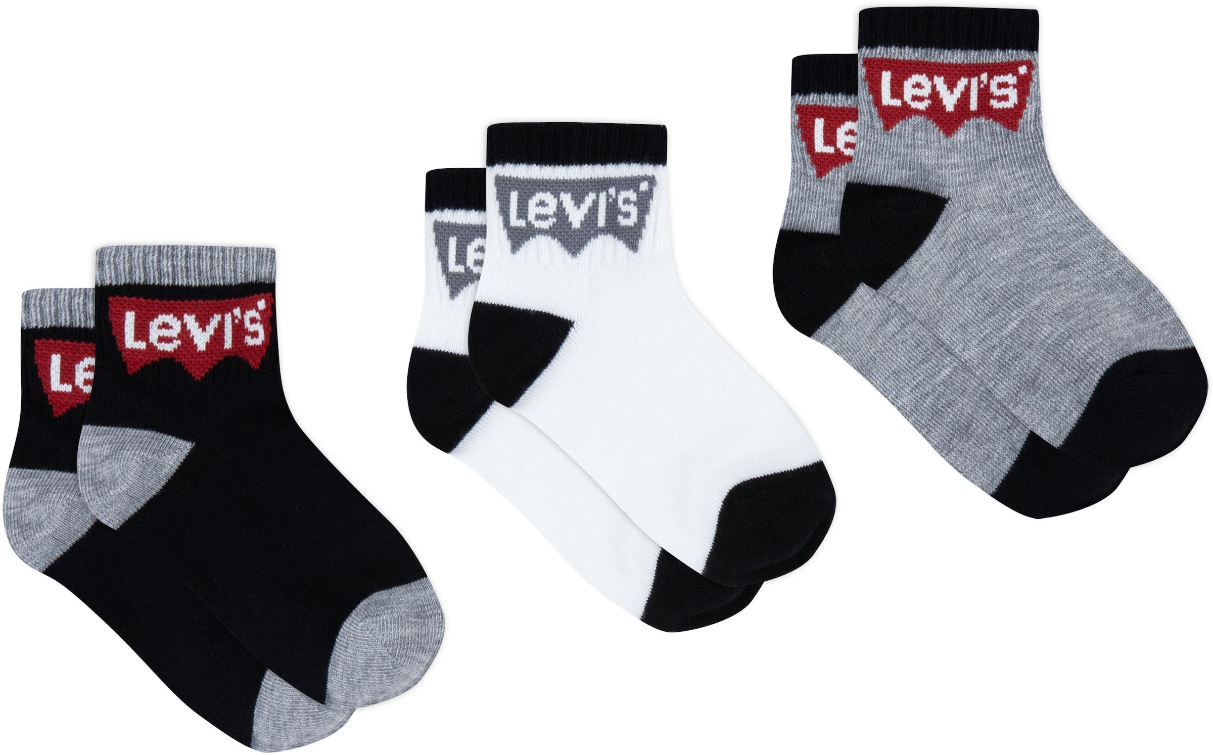 Levis Kids Socken "BATWING MID CUT3PK" Packung, 3 Stk. tlg. im 3er-Pack günstig online kaufen