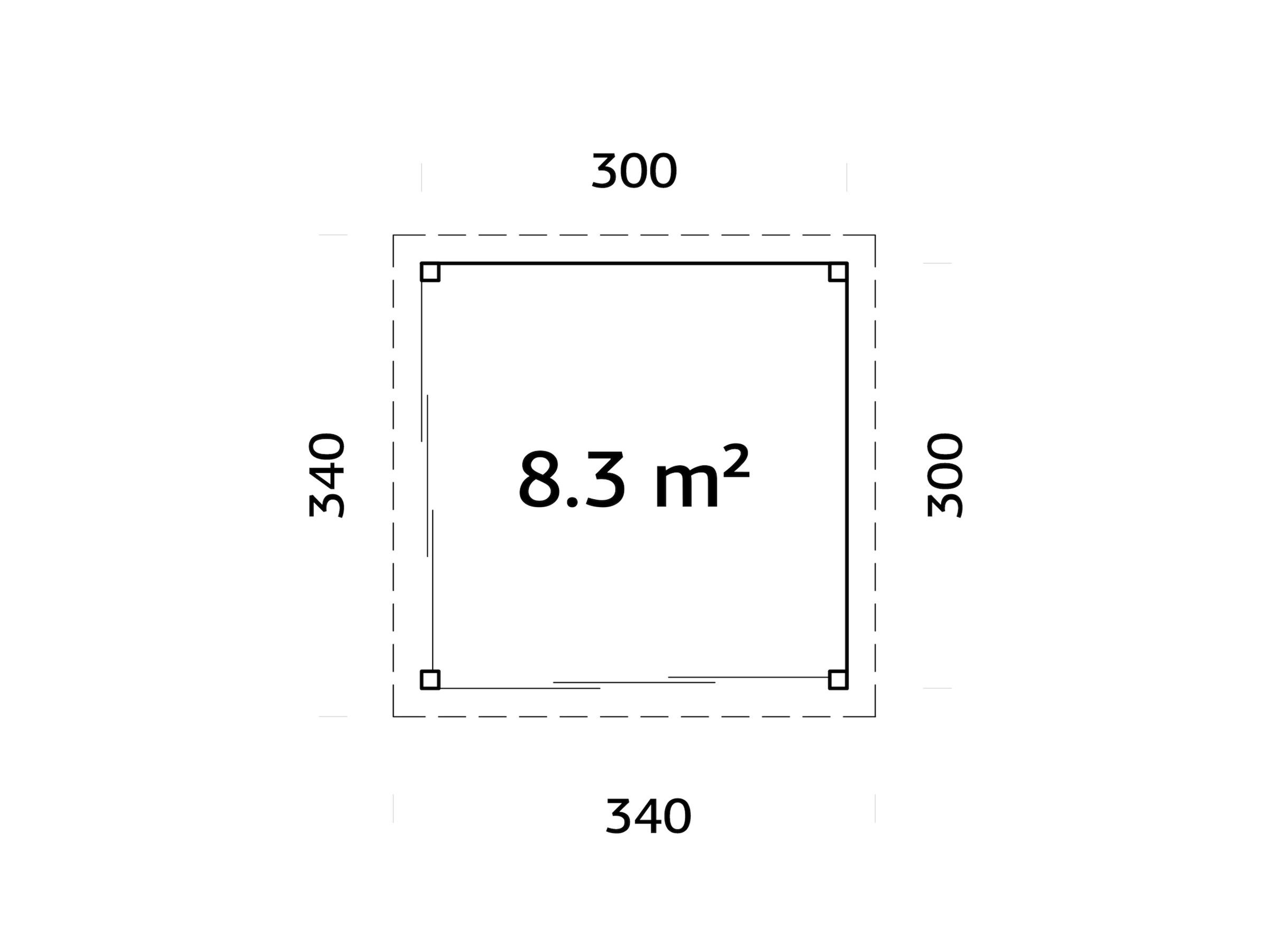 Palmako Gartenhaus »Lenna 8,3 m², Set 401 Slide«