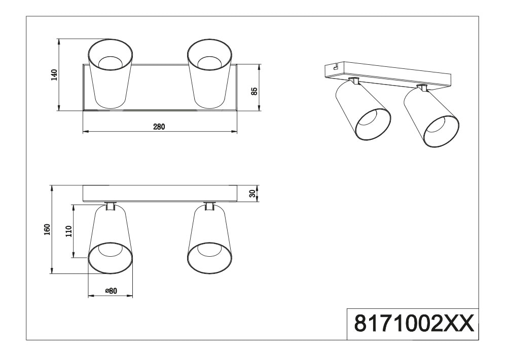 TRIO Leuchten Deckenstrahler »SHARP, Spot mehrflammig exkl GU10 max 10W schwenkbar & drehbar« GU10 1 Stk. warmweiß - kaltweiß Schirm innen gold, Strahler für Wandmontage + Deckenmontage