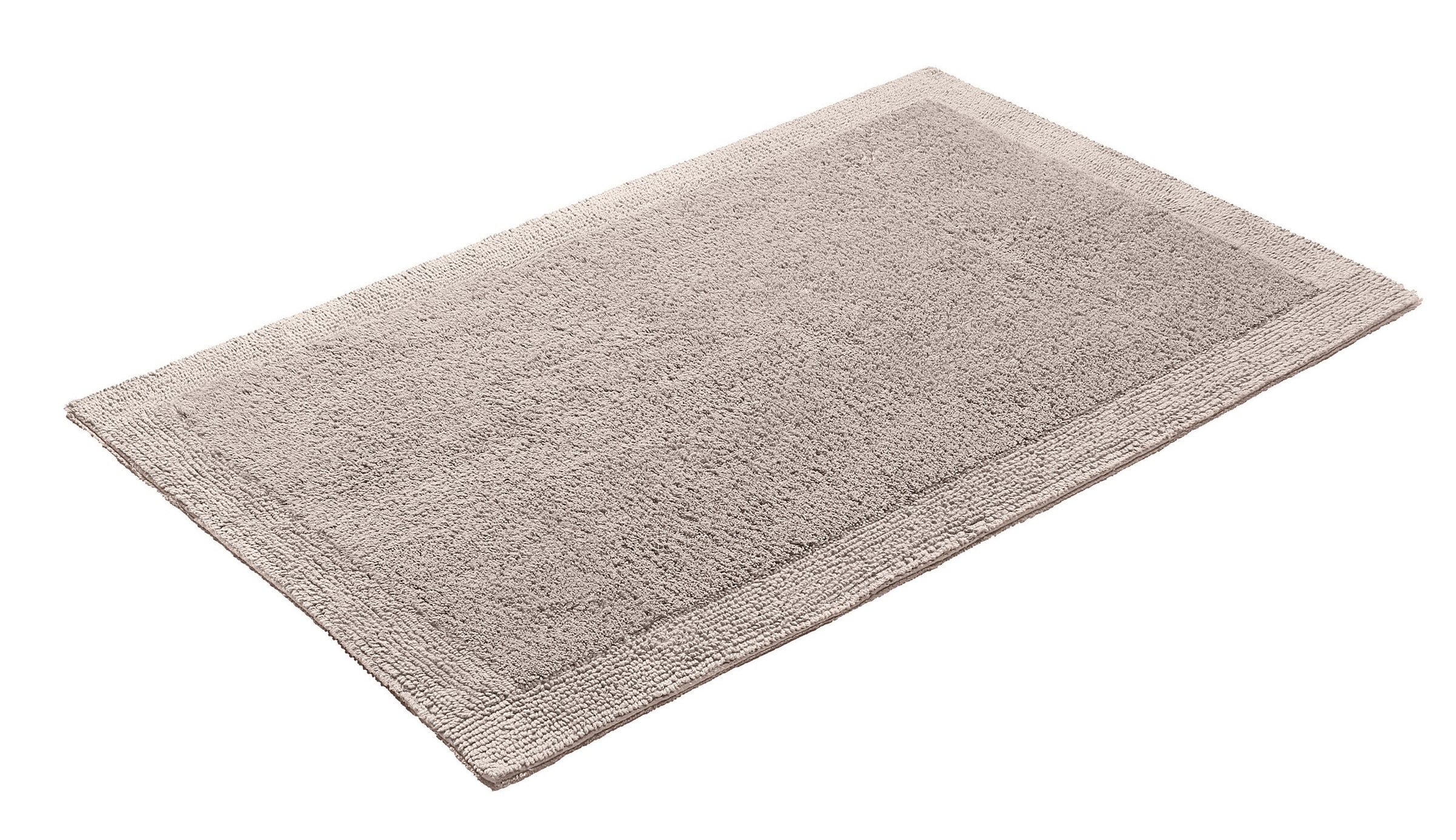 my home Badematte »Kapra, Badvorleger, Badezimmer Teppich«, beidseitig nutzbar-fußbodenheizungsgeeignet-strapazierfähig, mit Bordüre, Badteppich, Badematte, Baumwolle