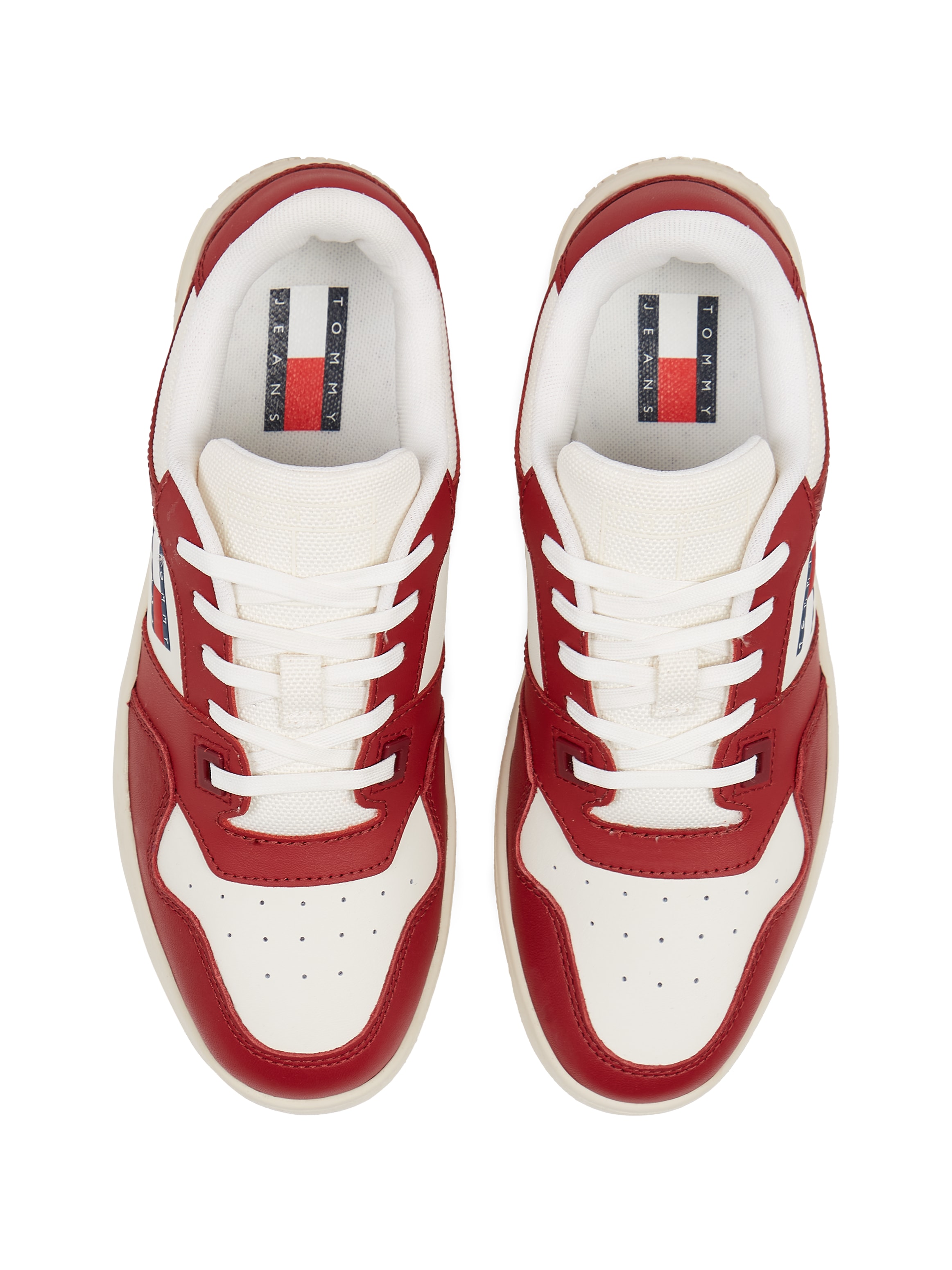 Tommy Jeans Plateausneaker »TJW RETRO BASKET ESS«, Freizeitschuh, Halbschuh, Schnürschuh mit seitlicher Logoflagge