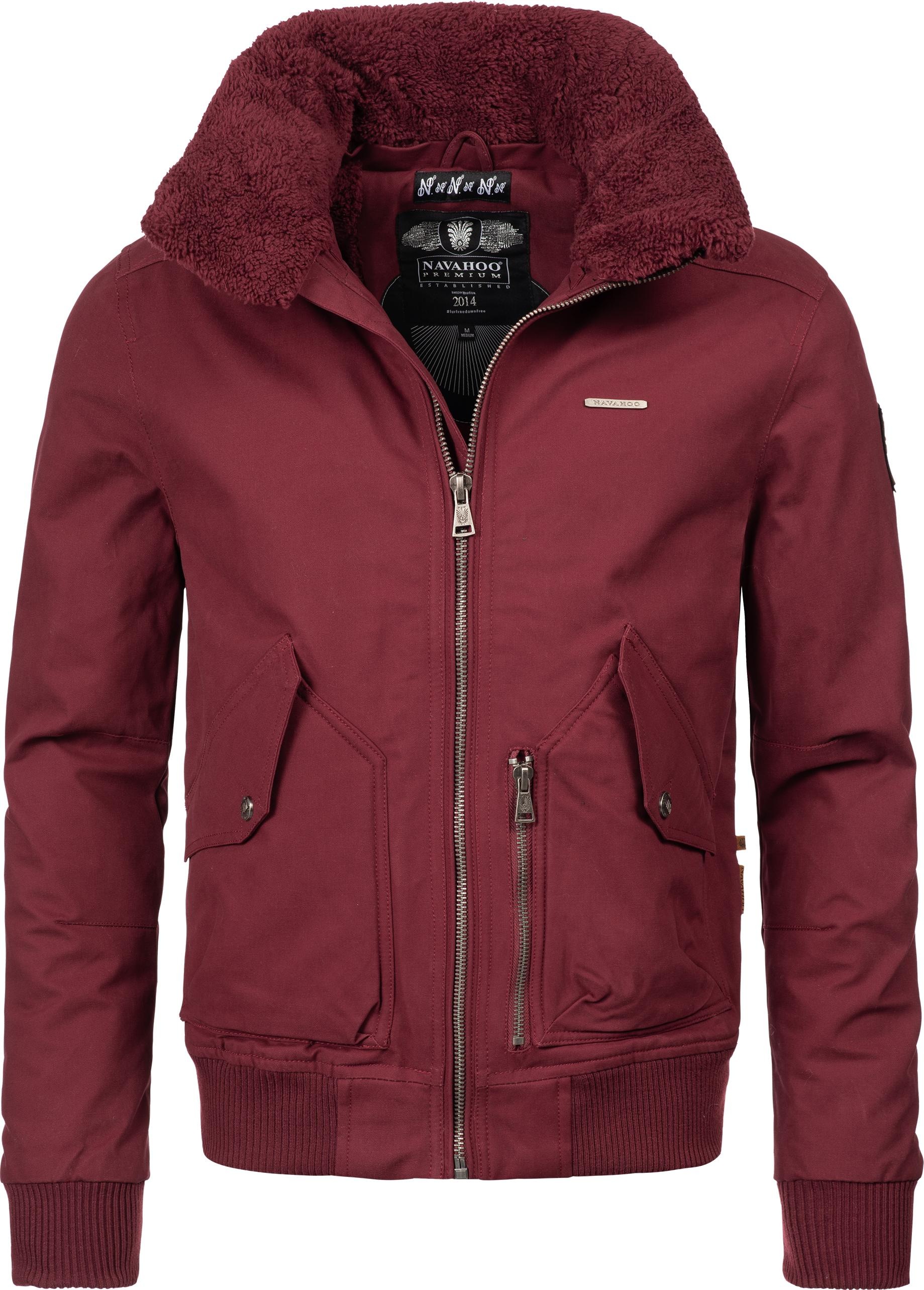 Navahoo Winterjacke »Jim«, mit Kapuze, stylische Winter Bomberjacke Baumwolljacke