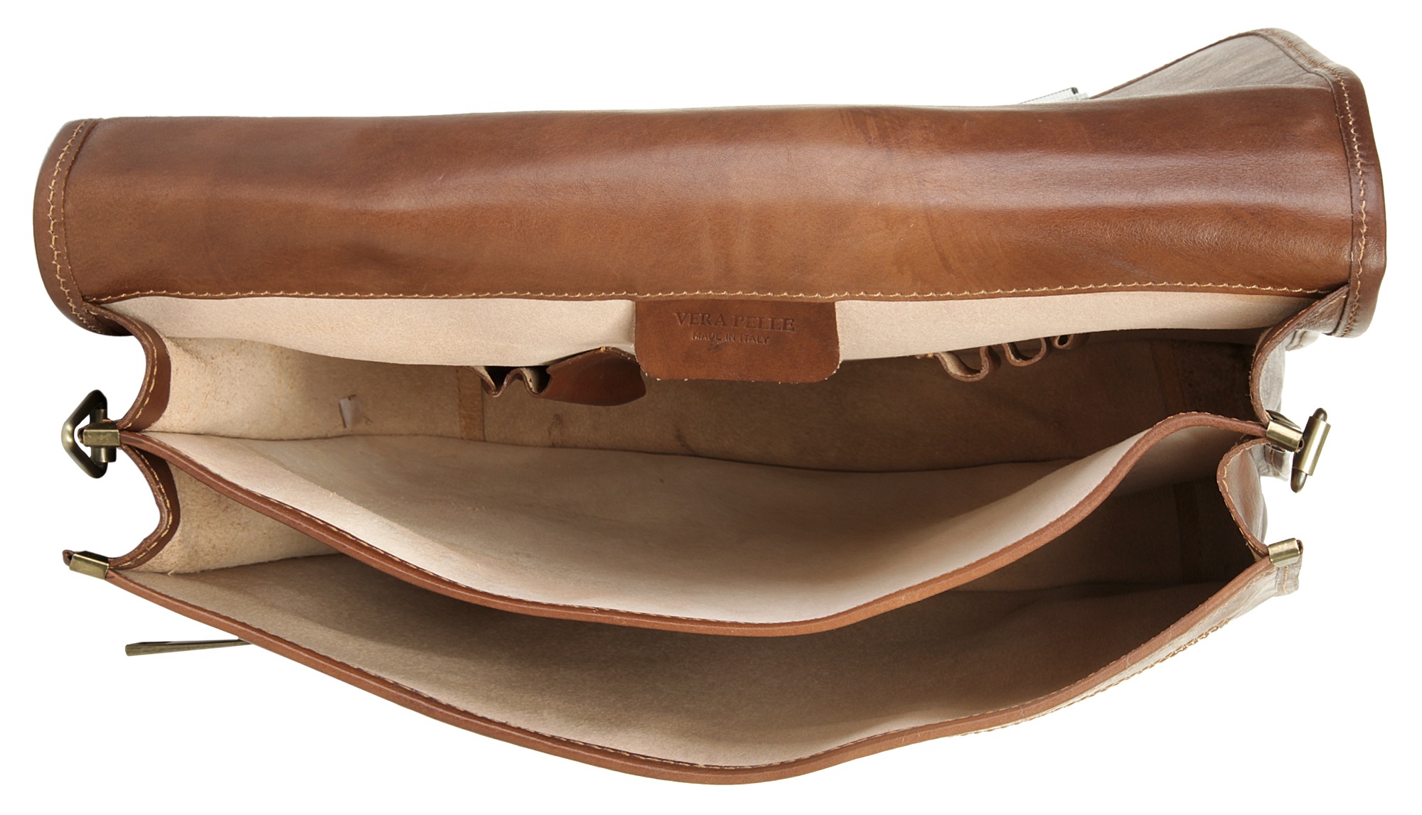 Piké Aktentasche, echt Leder, Made in Italy