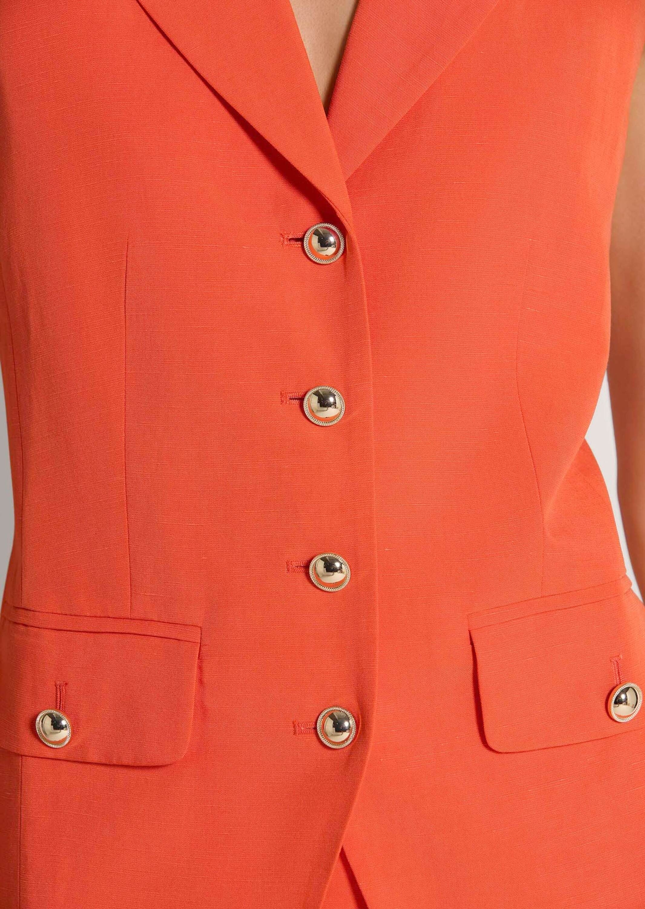 MADELEINE Kurzweste »Weste Elegante Anzug-Weste Damen, Reverskragen« Goldfarbene Knöpfe