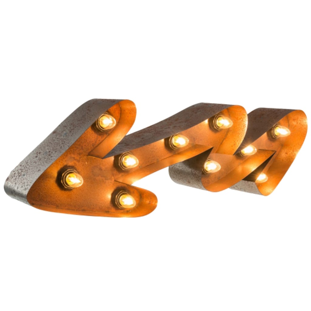 MARQUEE LIGHTS LED Dekolicht »Curved Arrow«, 10 flammig-flammig