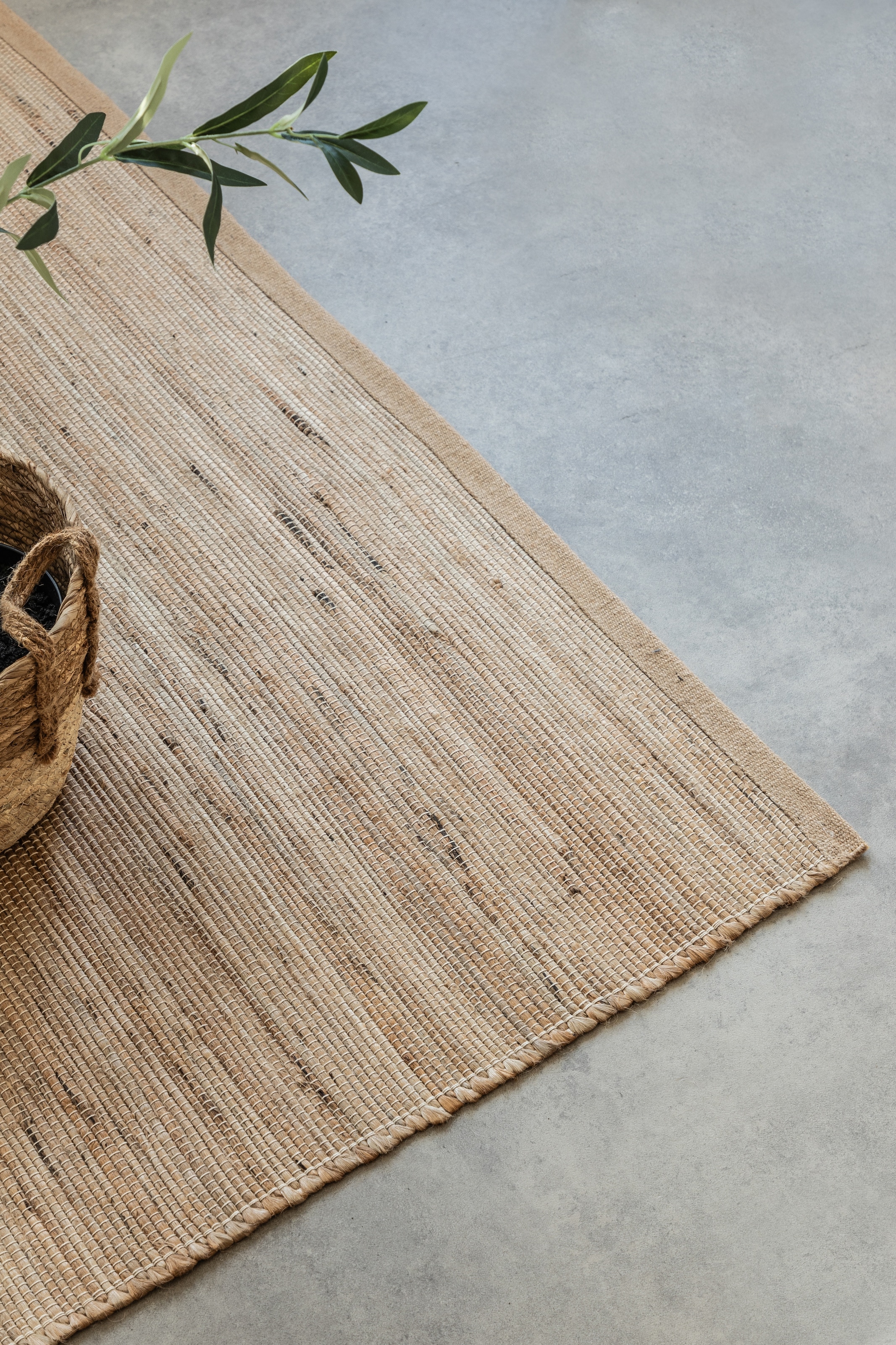 HANSE Home Teppich »Dhaka Juteteppich«, rechteckig, 5 mm Höhe, Läufer, handgewebt, Jute, Wolle, Natur, Wohnzimmer, Flur, Klassisch