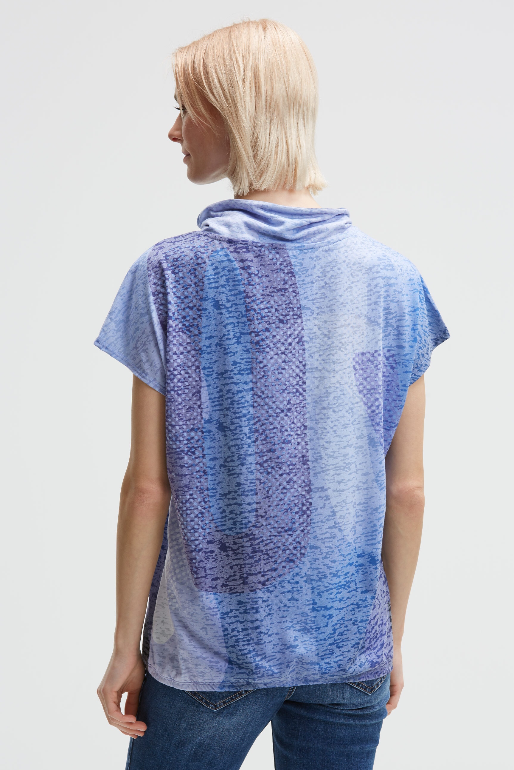 SOCCX Rundhalsshirt mit Gummizug im Saum