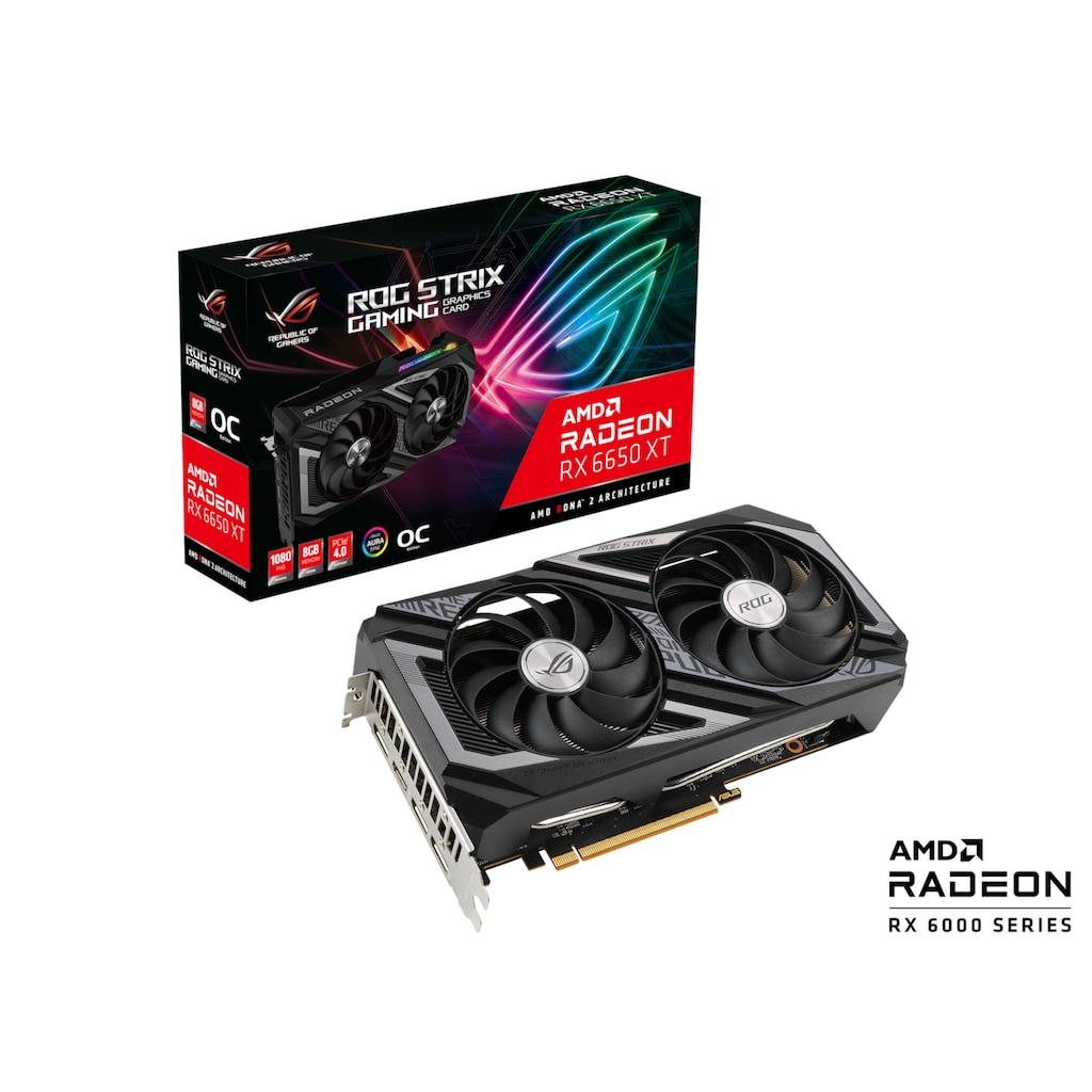 Asus Grafikkarte »ROG-STRIX-RX6650XT-O8G-V2-GAMING«, 8 GB, GDDR6