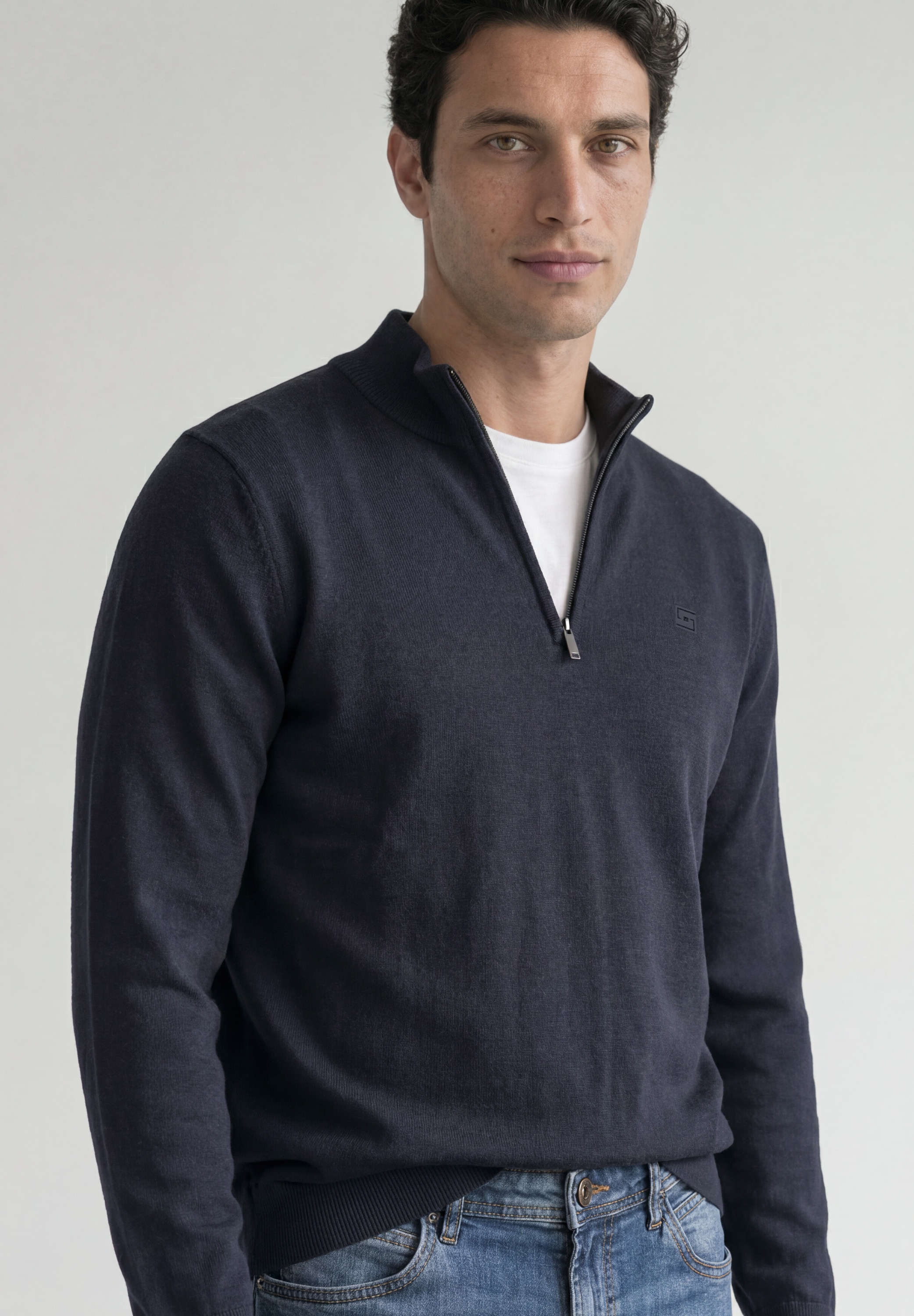 STREET ONE MEN Troyer aus reiner Baumwolle