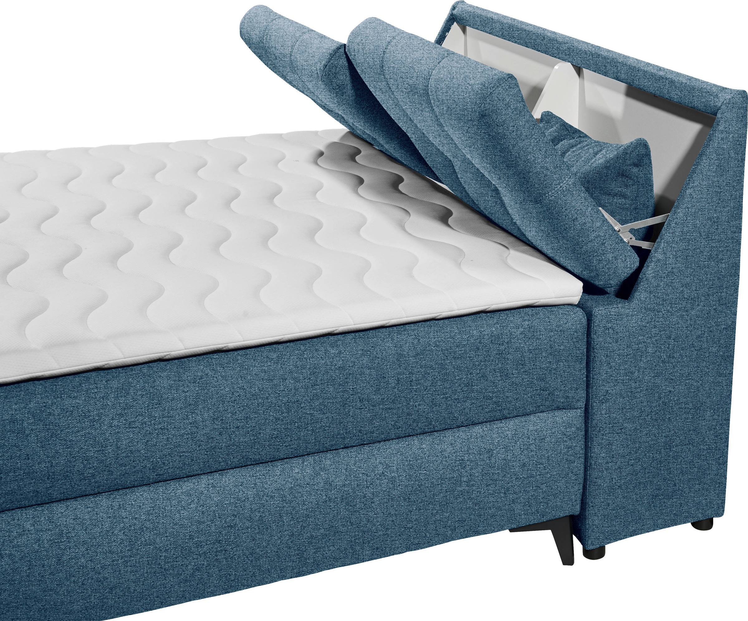 ED EXCITING DESIGN Boxbett »Atlantis«, mit Bettkasten und Stauraum im Kopfteil