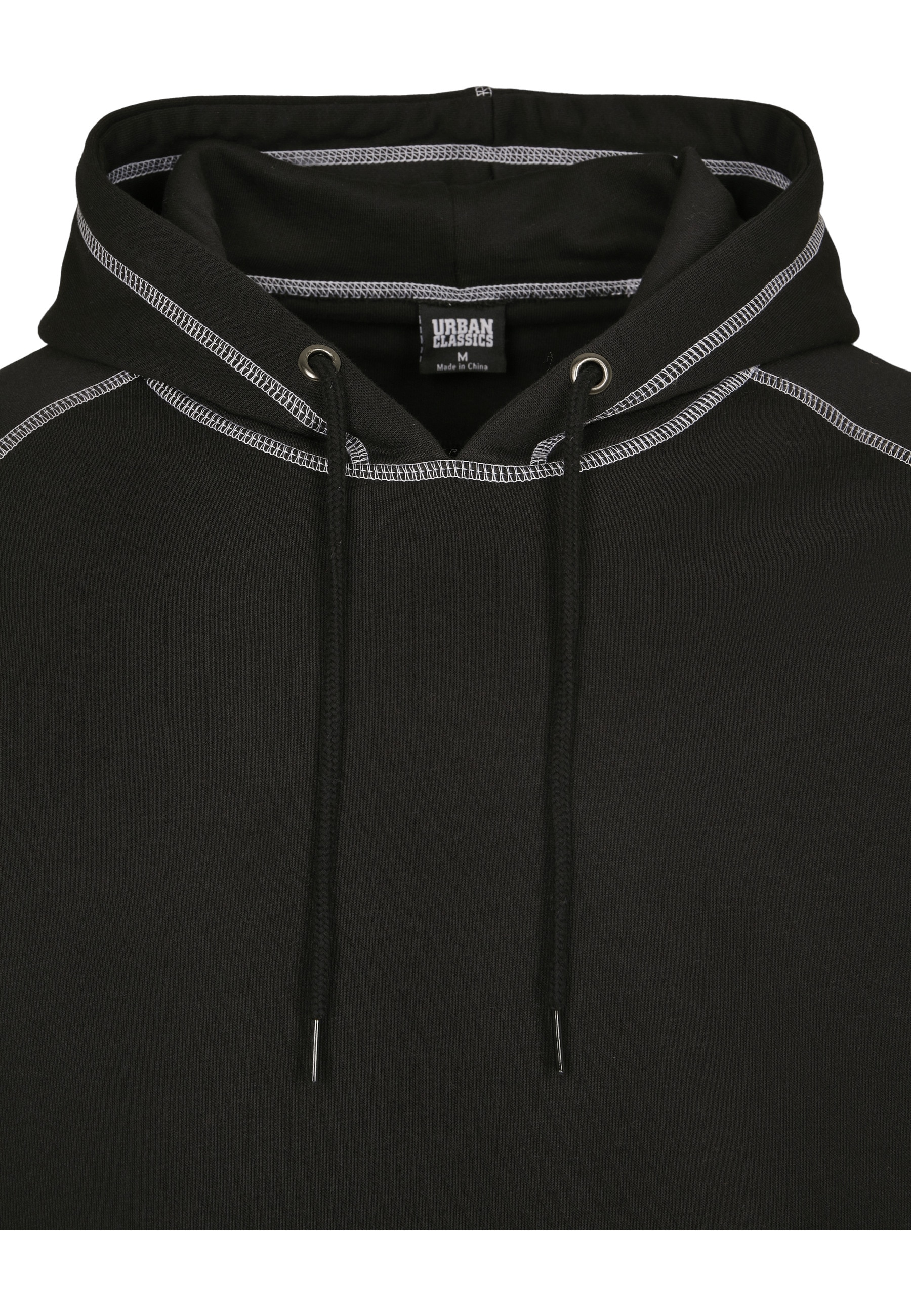URBAN CLASSICS Rundhalspullover »Urban Classics Herren Contrast Stitching Hoody« 1 Stk.