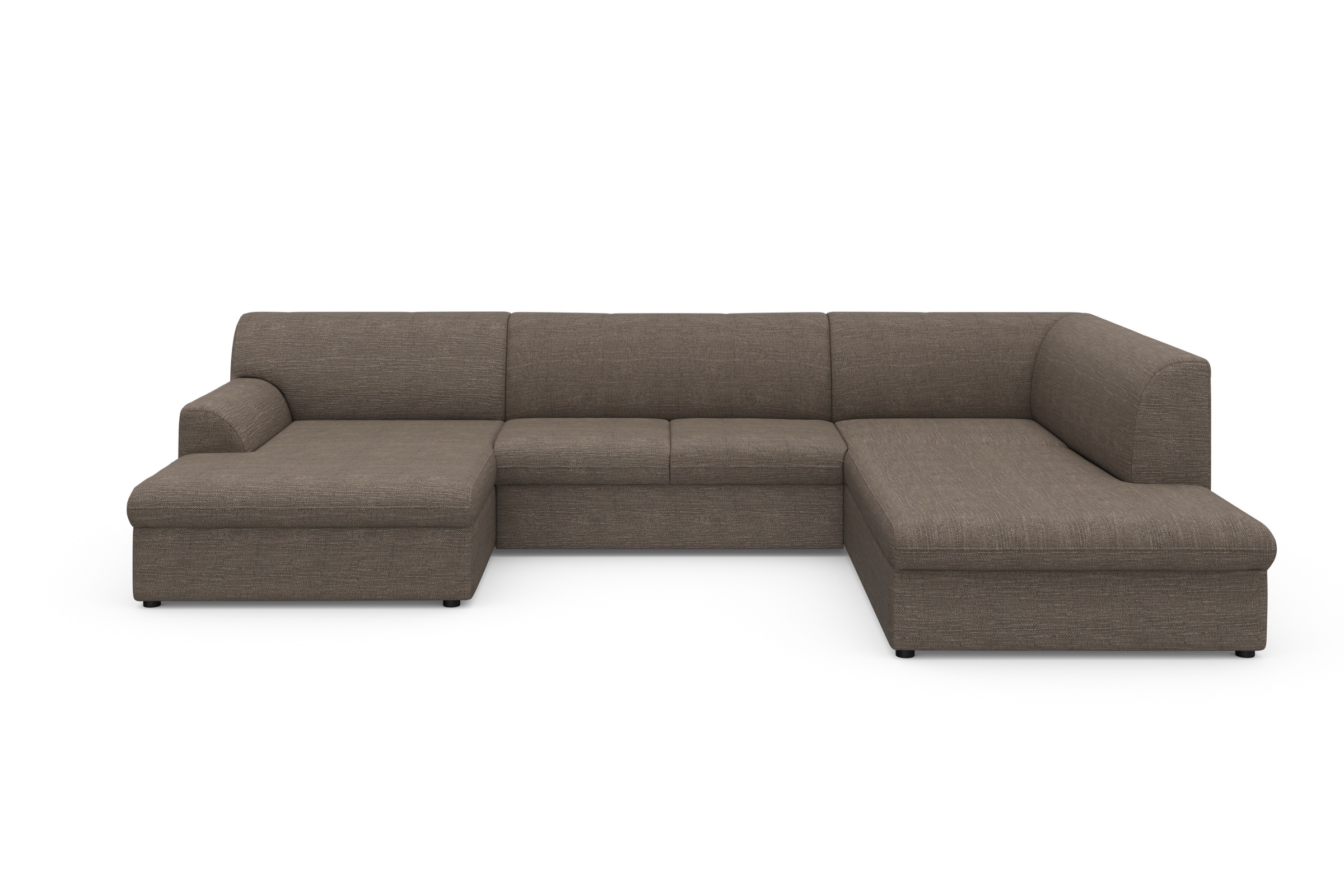 DOMO collection Wohnlandschaft »Topper, elegant und zeitlos, komfortabel, U-Form«, wahlweise mit Bettfunktion