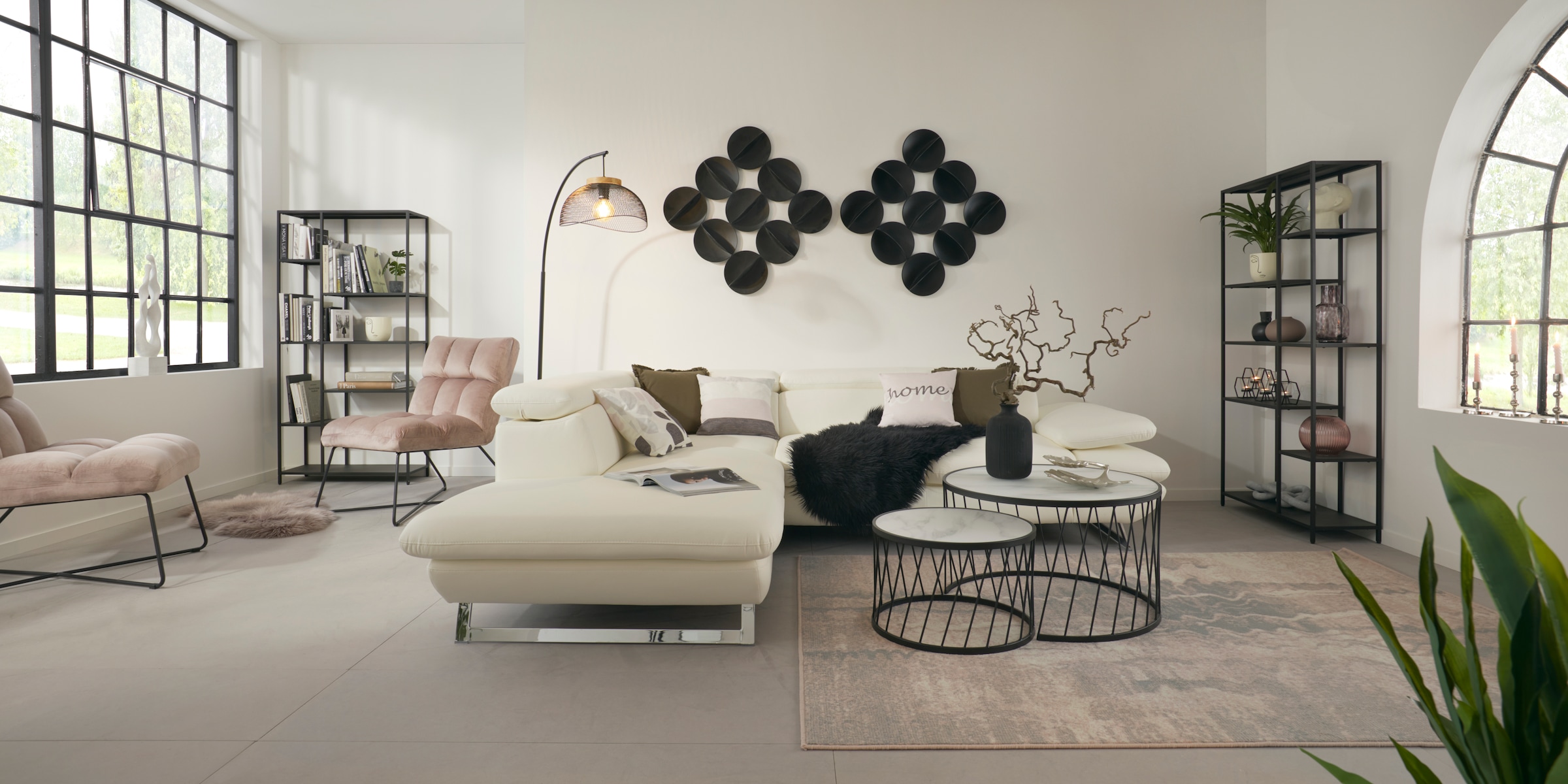 LeGer Home by aus Gercke Wanddekoobjekt Wohnzimmer kaufen aus Elementen, bestehend 9 Lena Metall, BAUR Wanddeko, »Kreise«, 