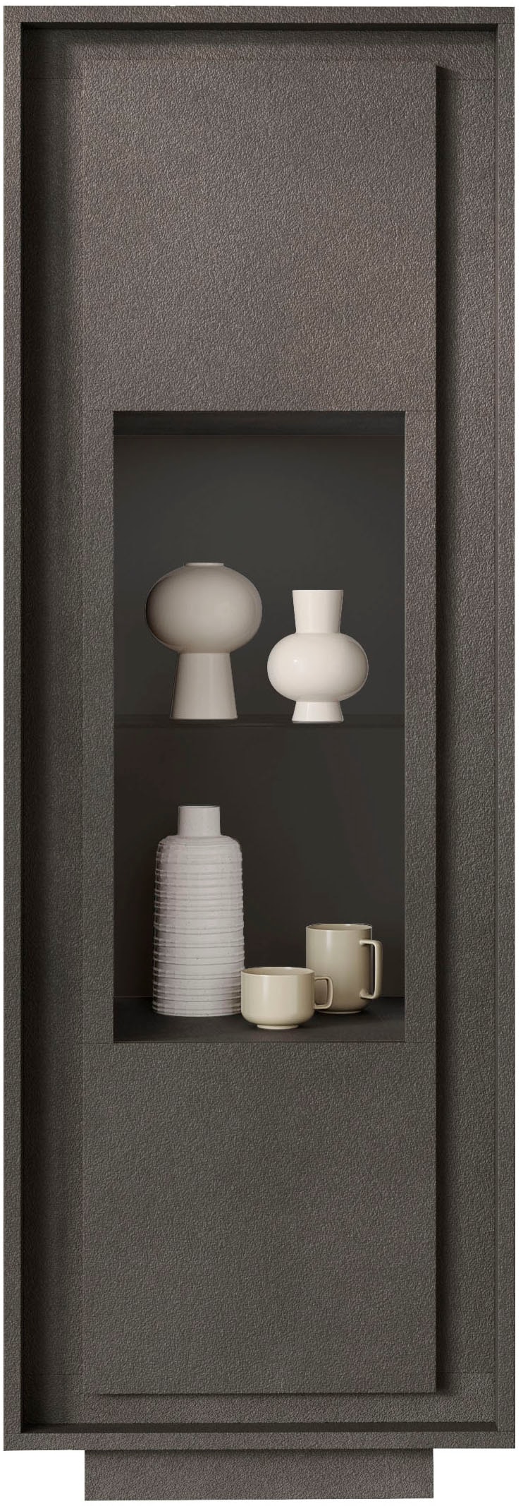 Home affaire Vitrine "Sky, B/H 67/197 cm, Vitrinenschrank/Standvitrine/Glasvitrine, 1 Tür" Softclosing, Korpus & Front 22 mm stark, Rahmen-Optik