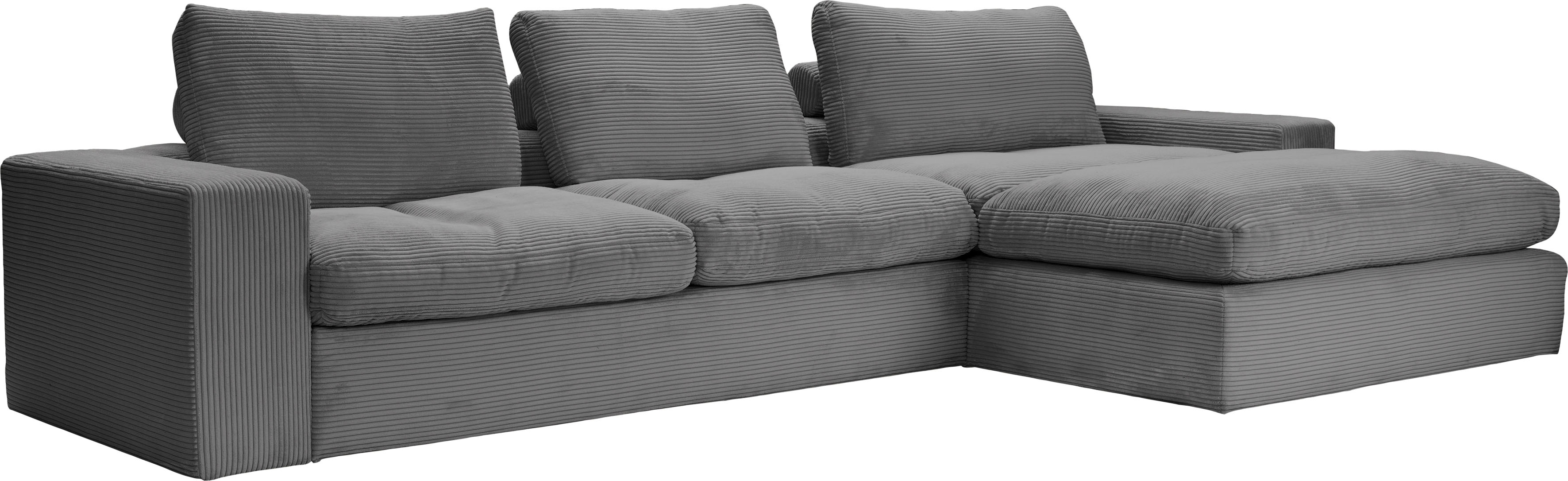 Thumbnail - alina Ecksofa "Sandy" mit Recamiere, in modernem Cordstoff