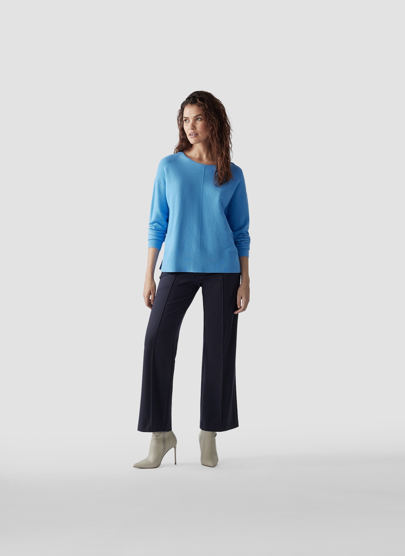 LeComte Strickpullover »LeComte Pullover mit Rundhalsausschnitt und Ziernaht«