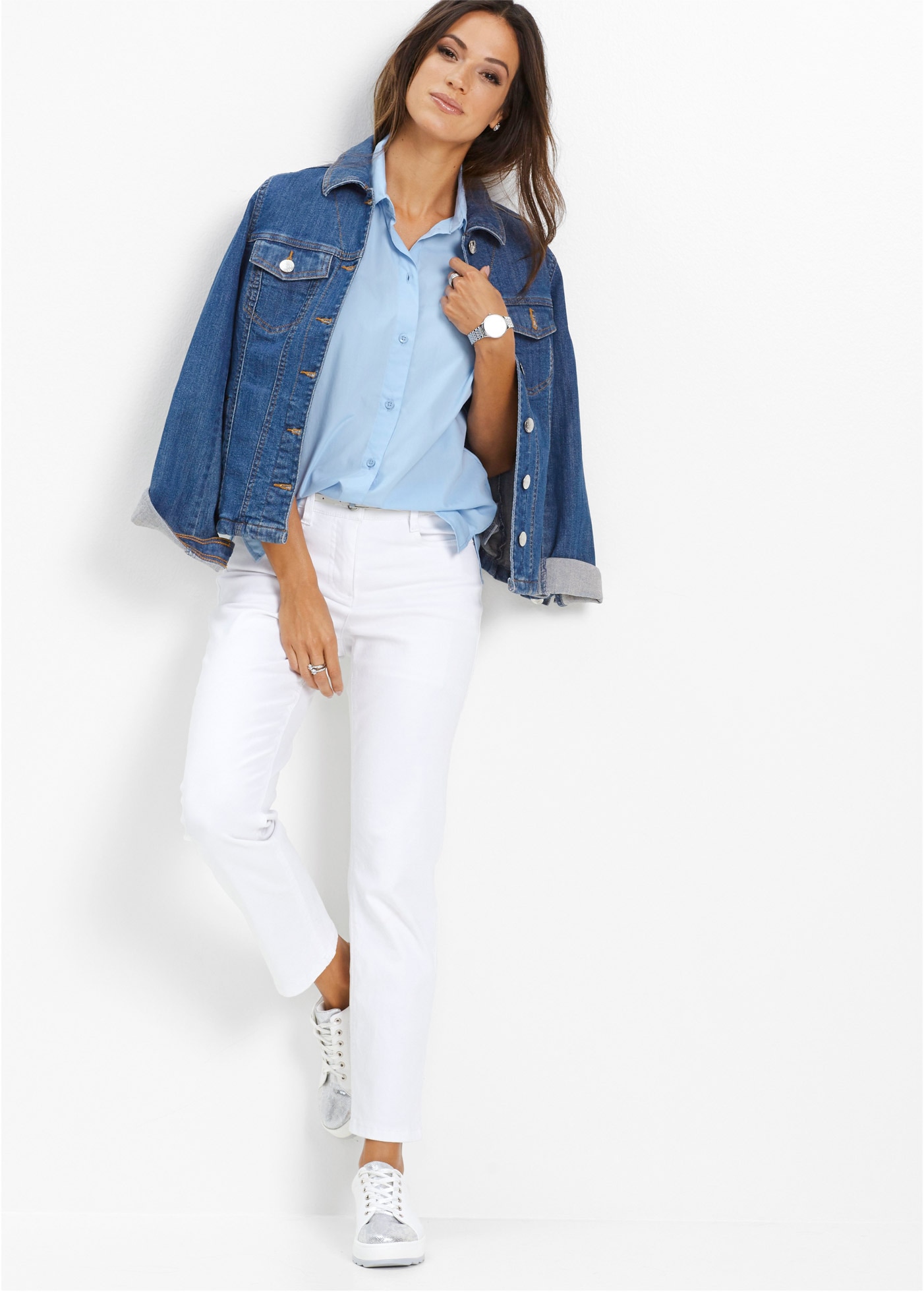 bonprix Stretch-Hose  7/8-Länge, schmale Passform, aus überwiegend Baumwolle