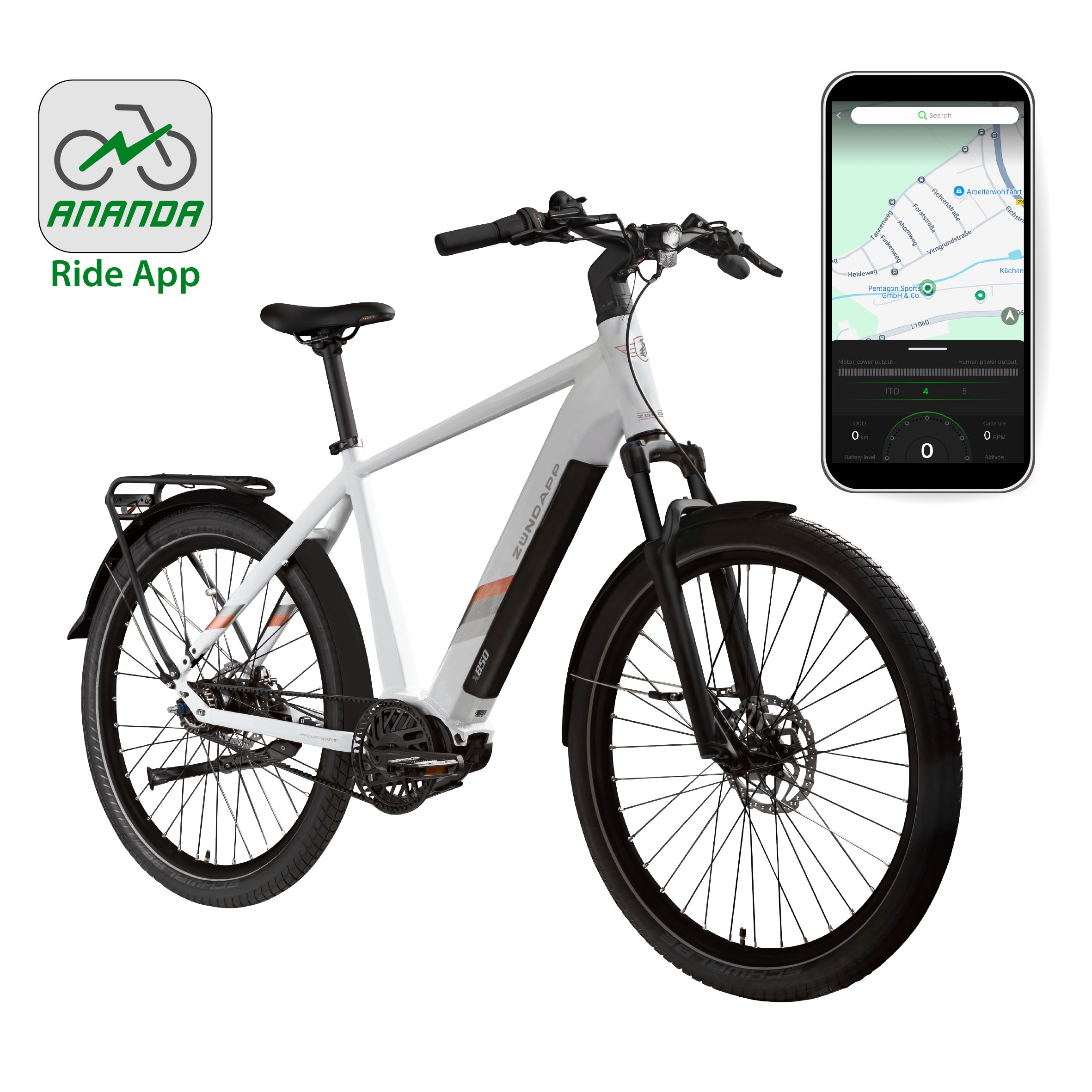 Zündapp E-Bike »X850«, 7 Gang, Mittelmotor 250 W