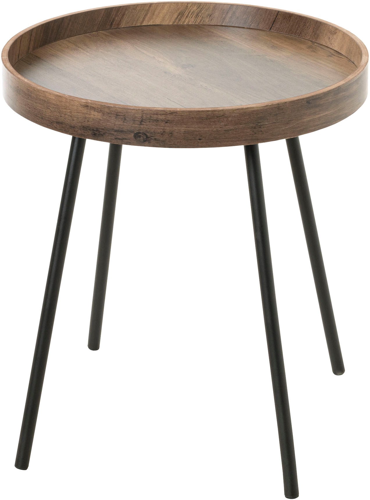 HAKU Beistelltisch »Sofatisch, Wohnzimmertisch« 1 Stk. tlg. rund - aus MDF Braun - Ø/H 40/45 cm