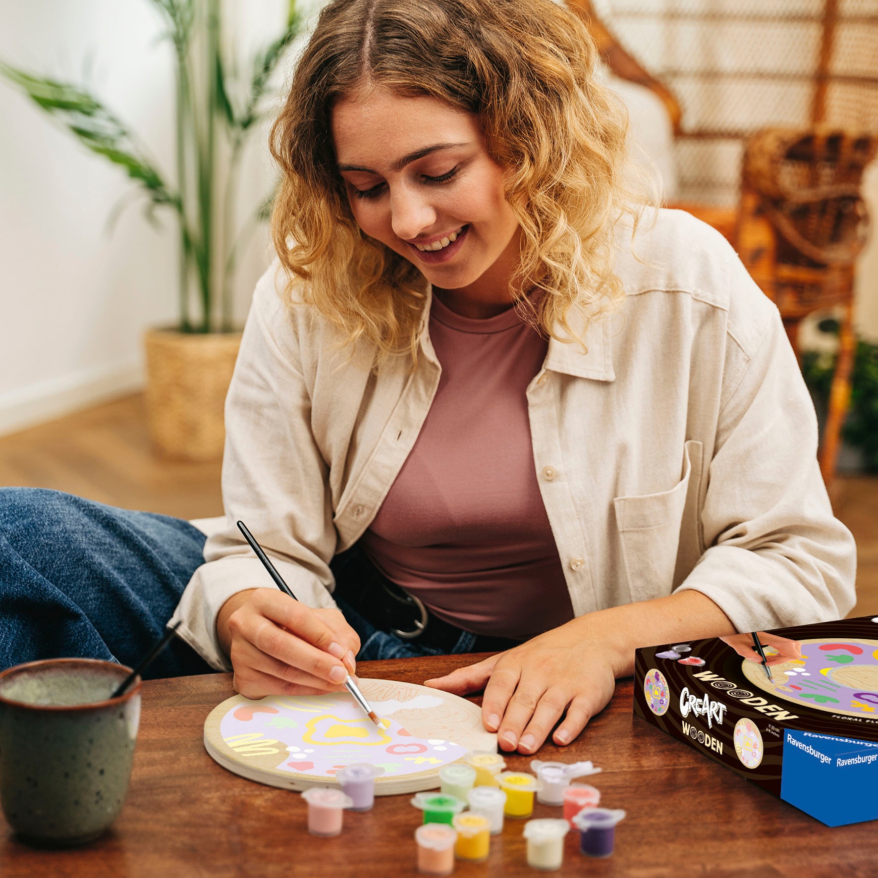 Ravensburger Malen nach Zahlen »CreArt, Wooden, Floral flows« Made in Europe