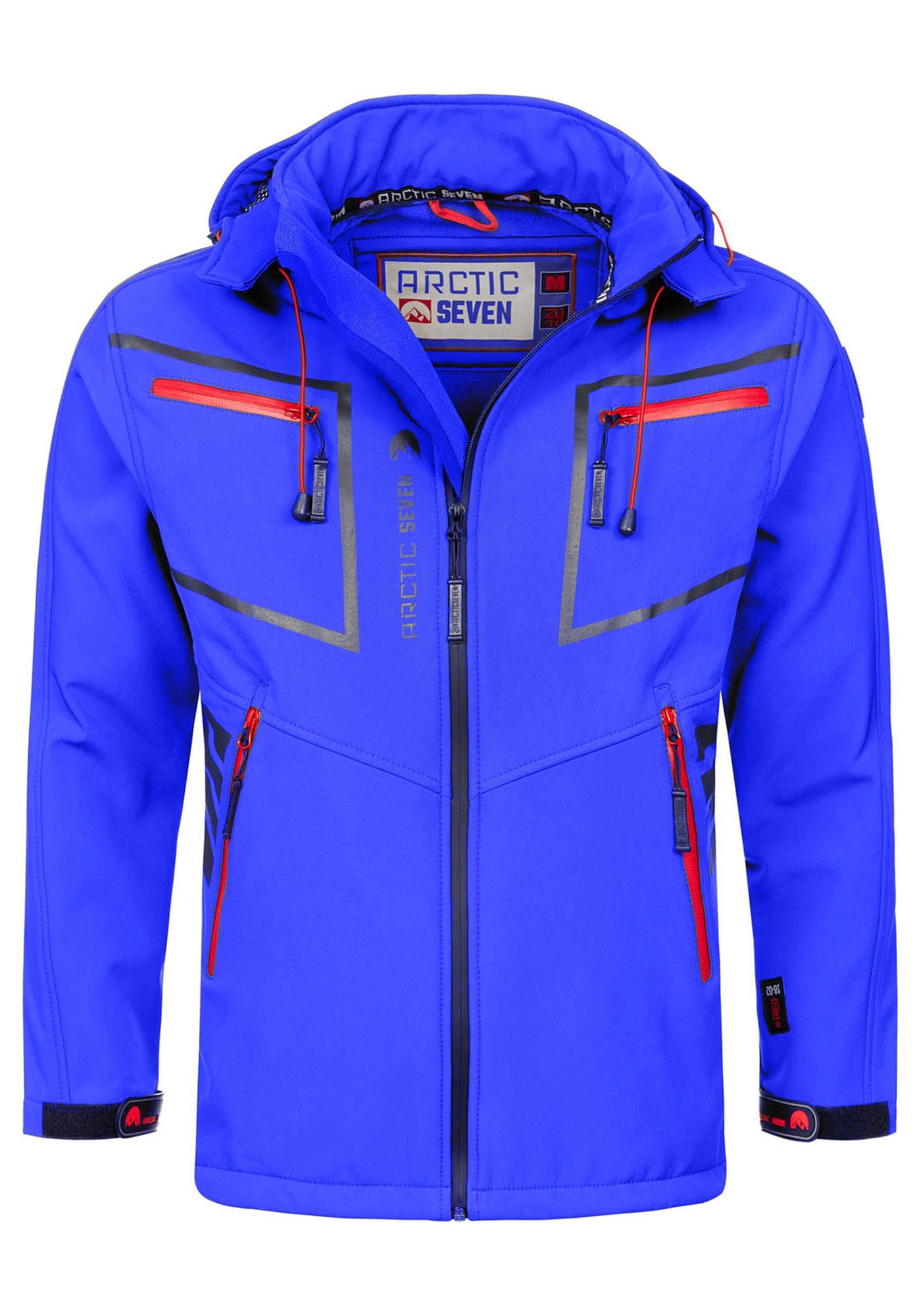 Arctic Seven Softshelljacke »ASPierr« sportliche Outdoor Funktionsjacke mit abnehmbarer Kapuze