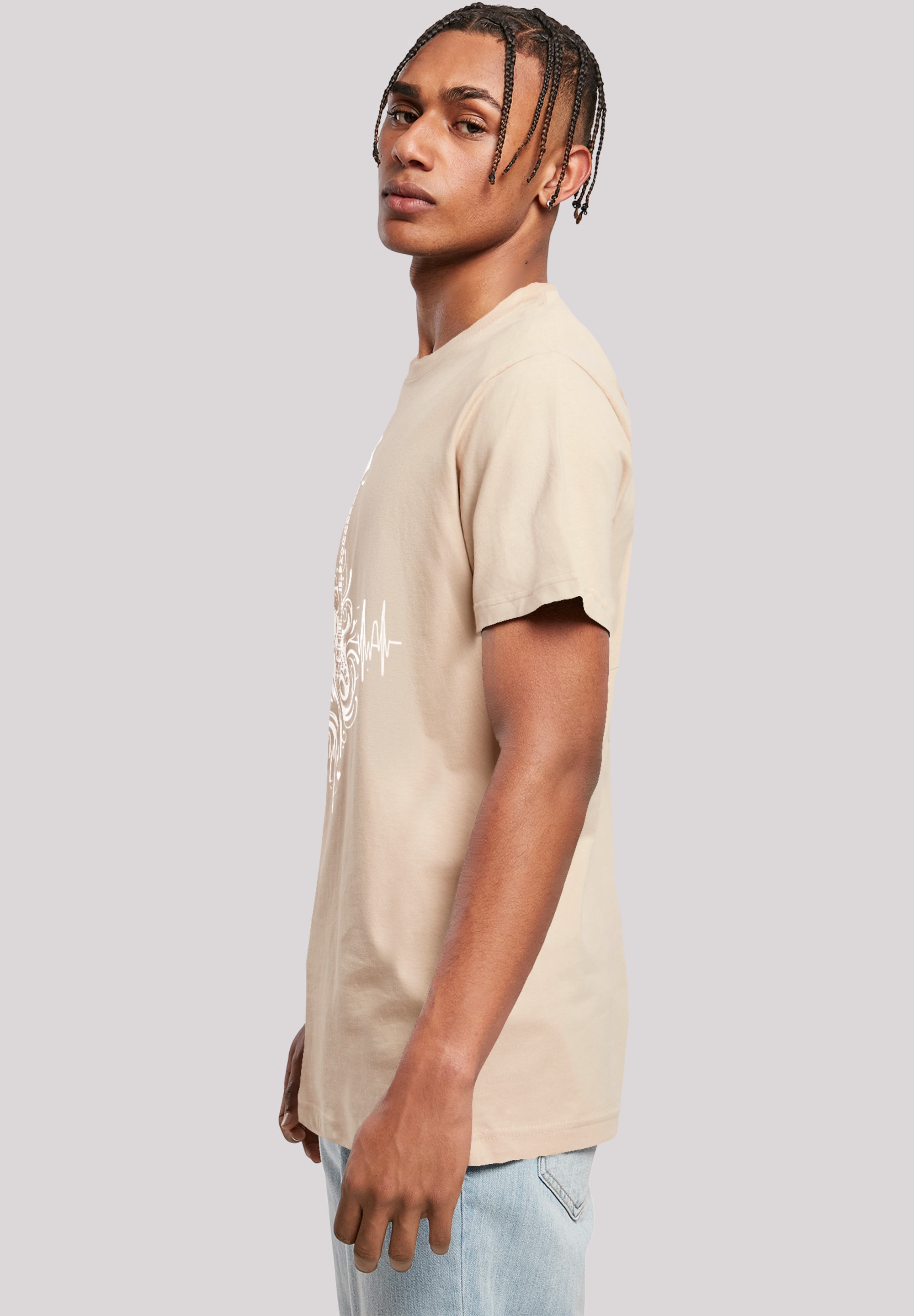 F4NT4STIC T-Shirt »Gitarre Herzschlag«, Premium Qualität