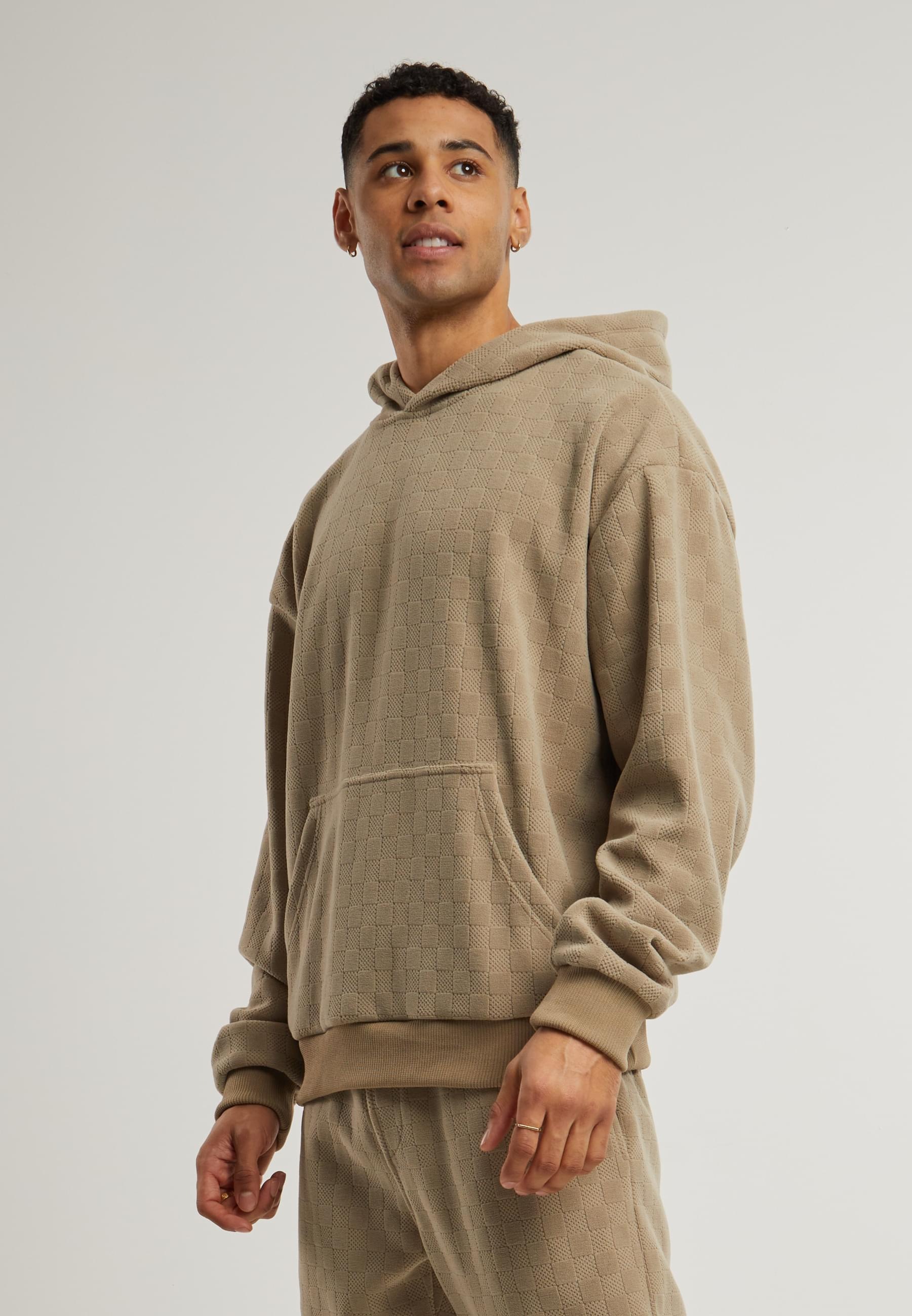 URBAN CLASSICS Kapuzensweatshirt »Urban Classics Jacquard Velvet Oversized Hoody«, (1 tlg.)
