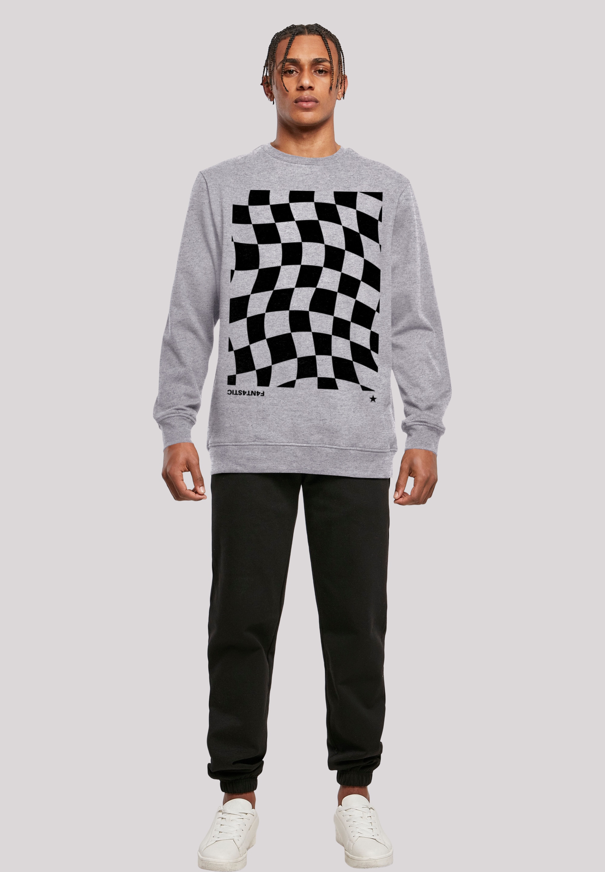 F4NT4STIC Kapuzenpullover »Wavy Schach Muster«, Print