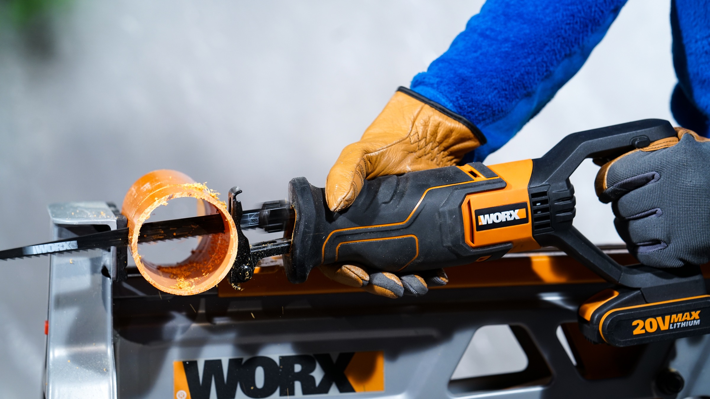 Worx Akku-Säbelsäge »WX500.9«, Hublänge 20 mm, variable Geschwindigkeit, ohne Akku & Ladegerät