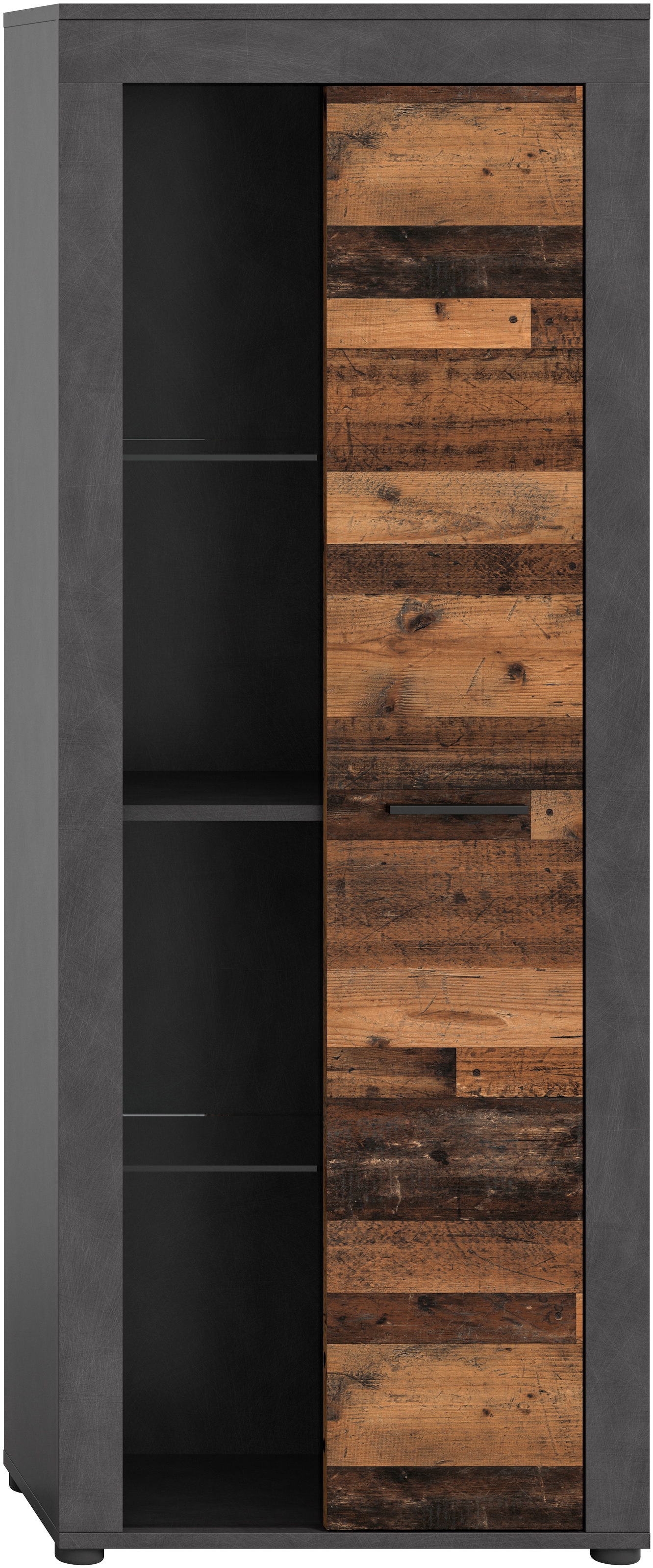 INOSIGN Vitrine »Aosta, Höhe 159 cm, in verschiedenen Farbausführungen«, 1 Tür, 3 Einlegeböden, 4 Fächer, Wohnzimmer, Standvitrine, Glasvitrine
